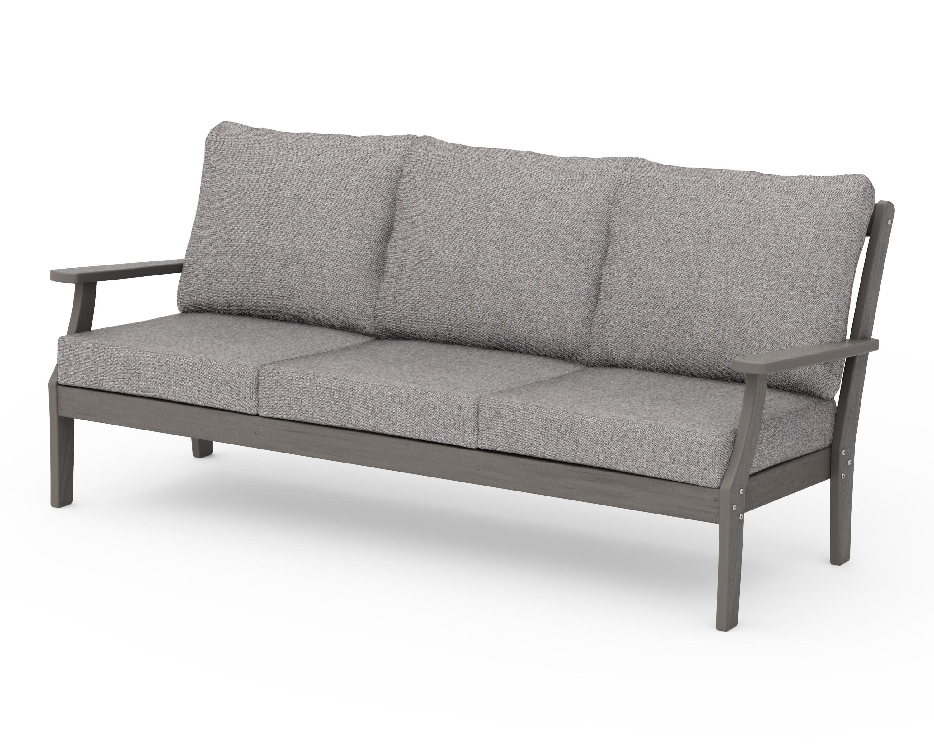 Braxton Deep Seating Sofa in Driftwood / Grey Mist