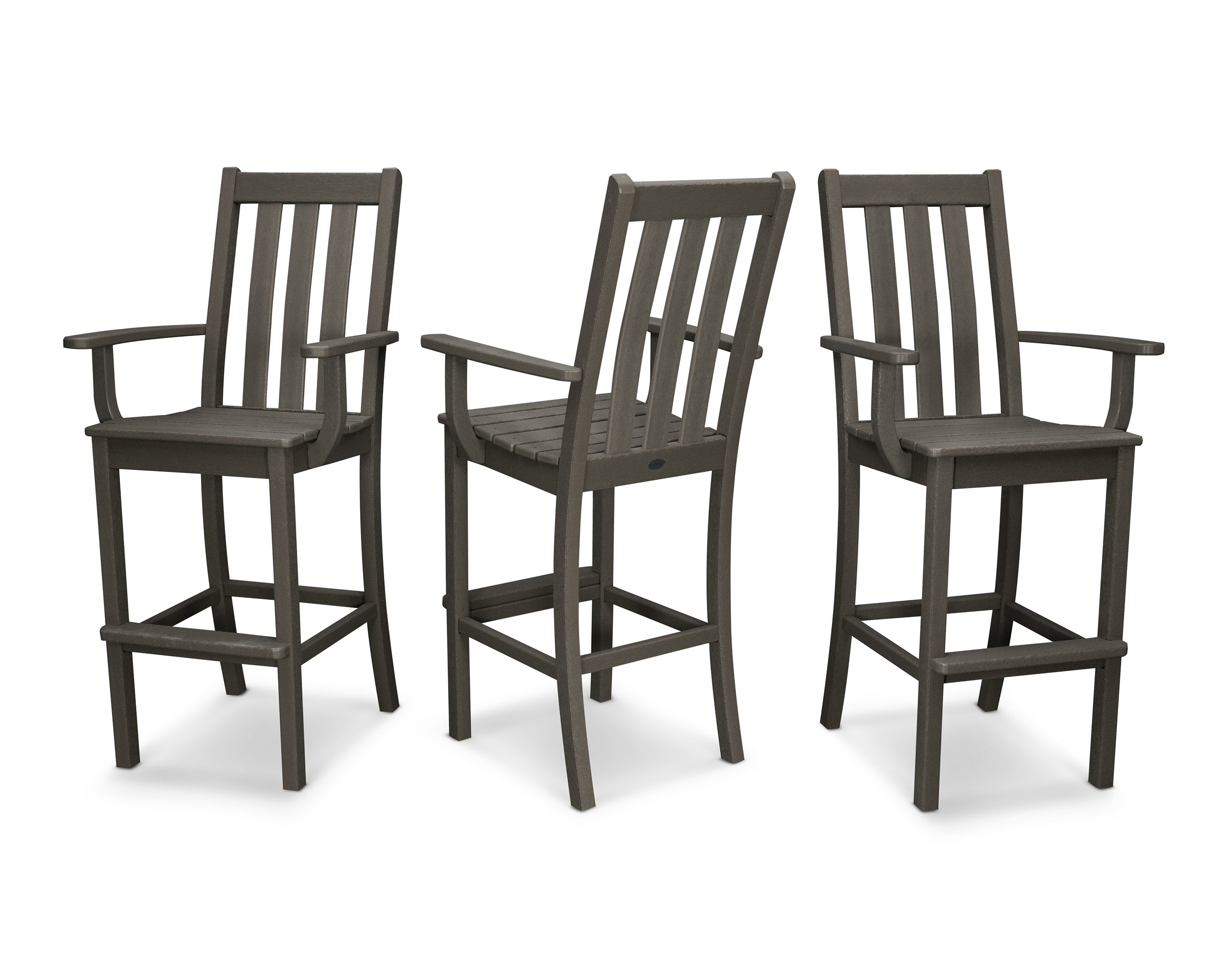 Vineyard Bar Arm Chair 3-Pack in Vintage Coffee