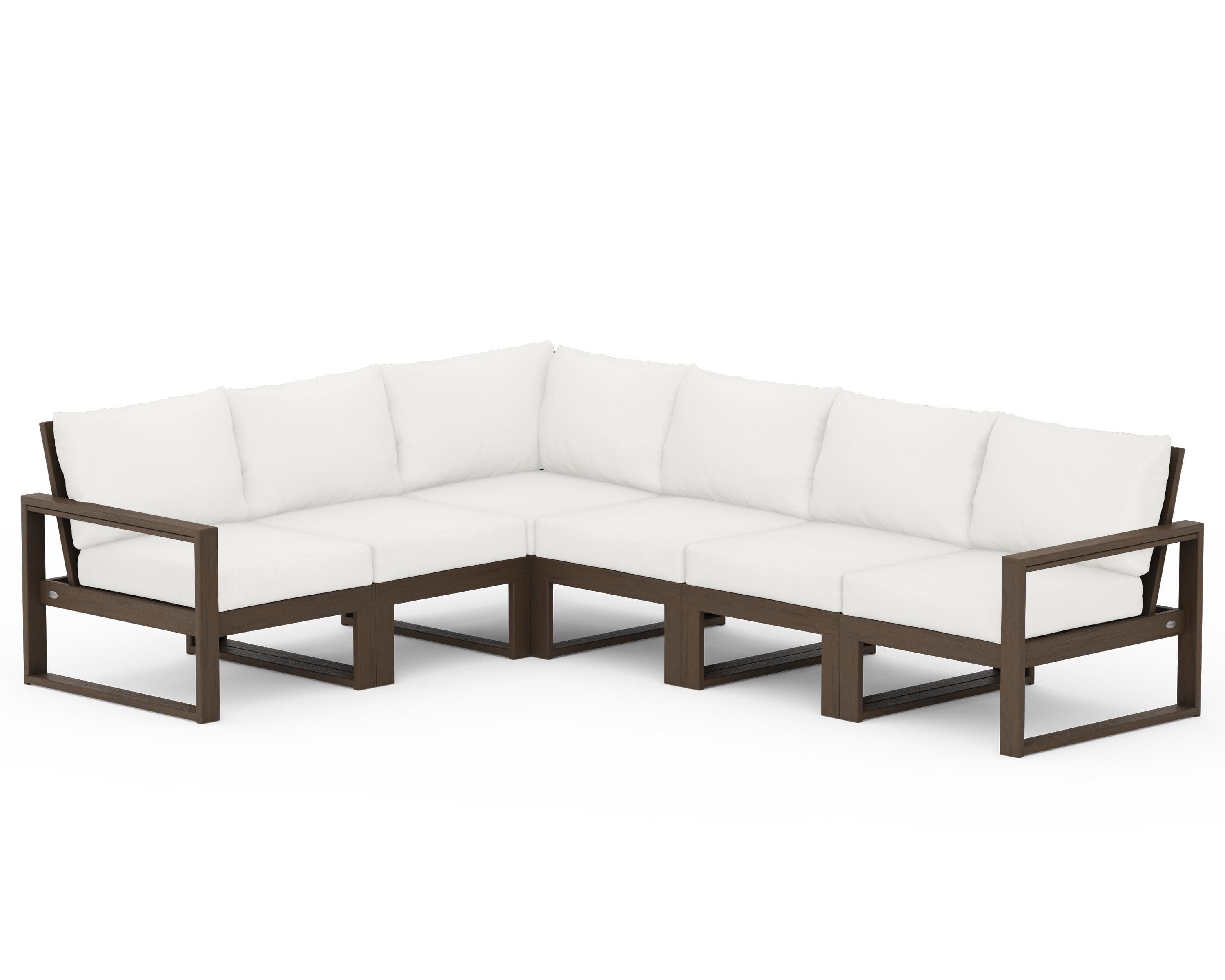 EDGE 6-Piece Modular Deep Seating Set in Kona / Natural Linen
