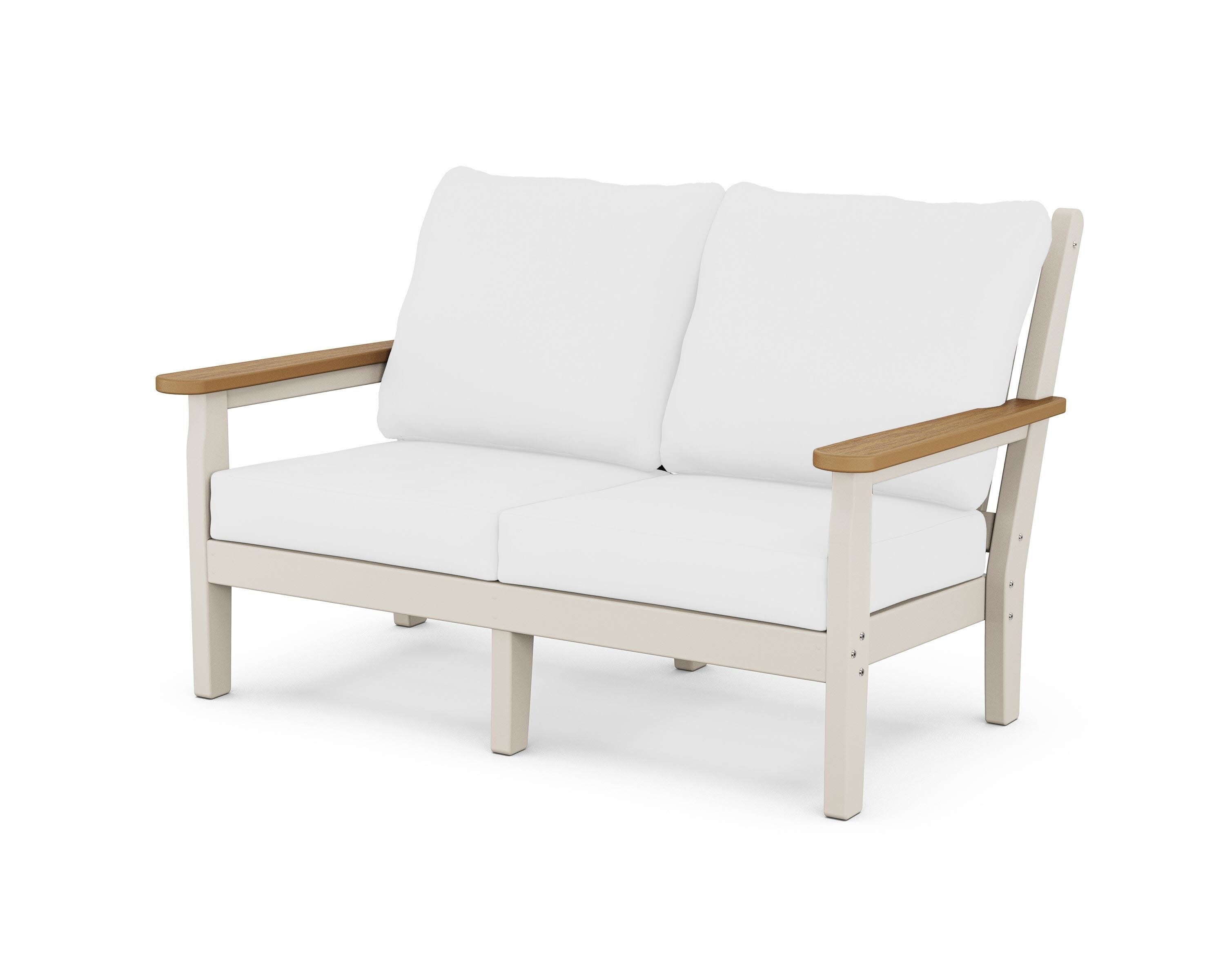 Chippendale Deep Seating Loveseat in Sand / Natural / Natural
