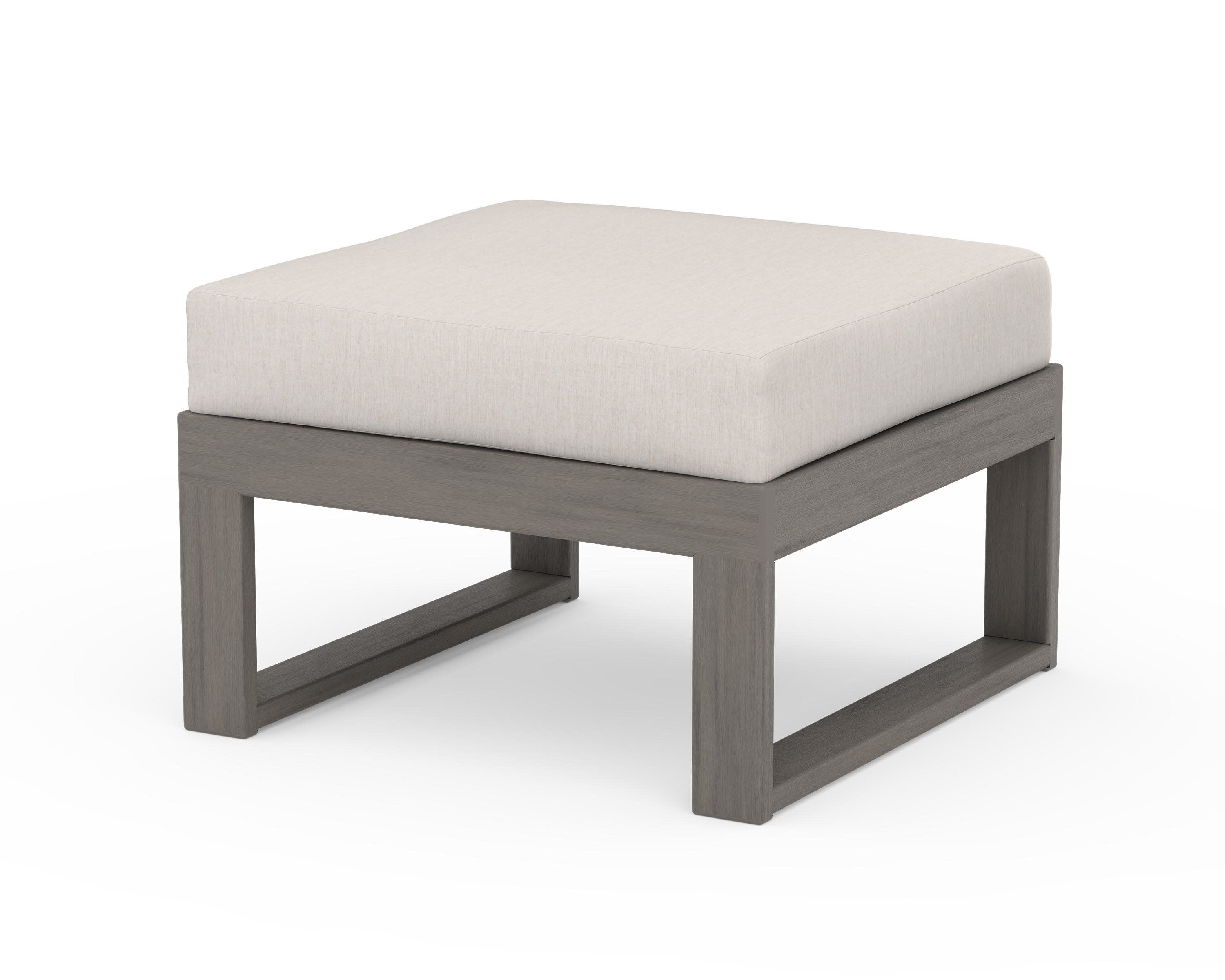 Modular Ottoman - Modern in Driftwood / Cast Ash