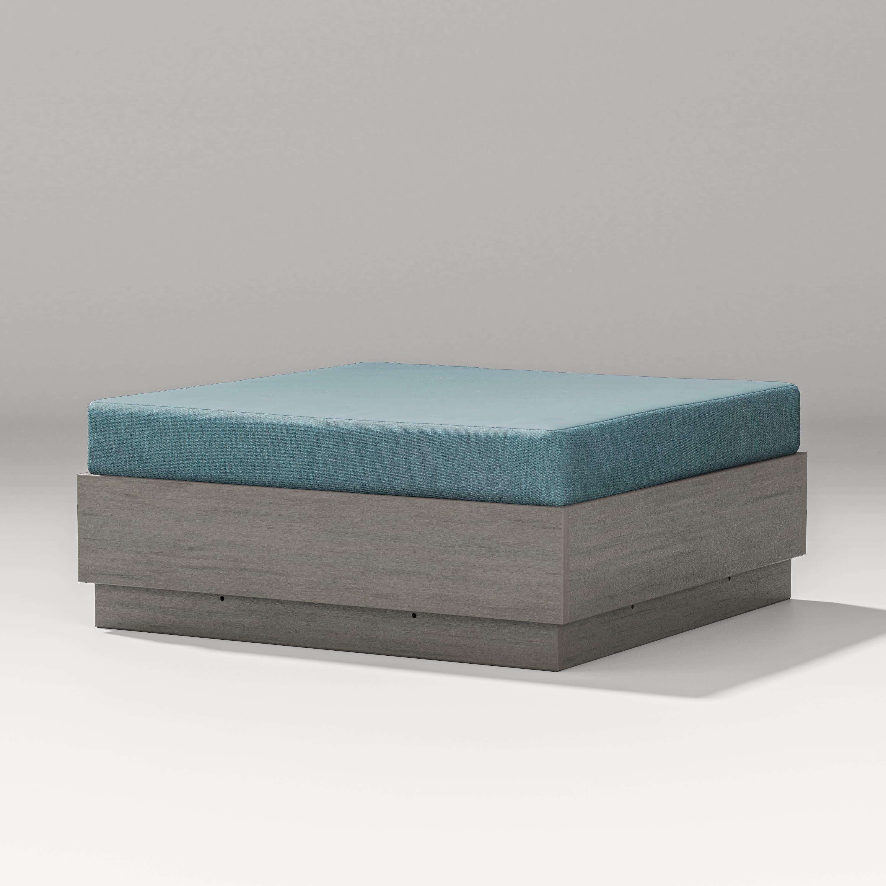 Elevate Lounge Ottoman in Driftwood / Ocean Teal