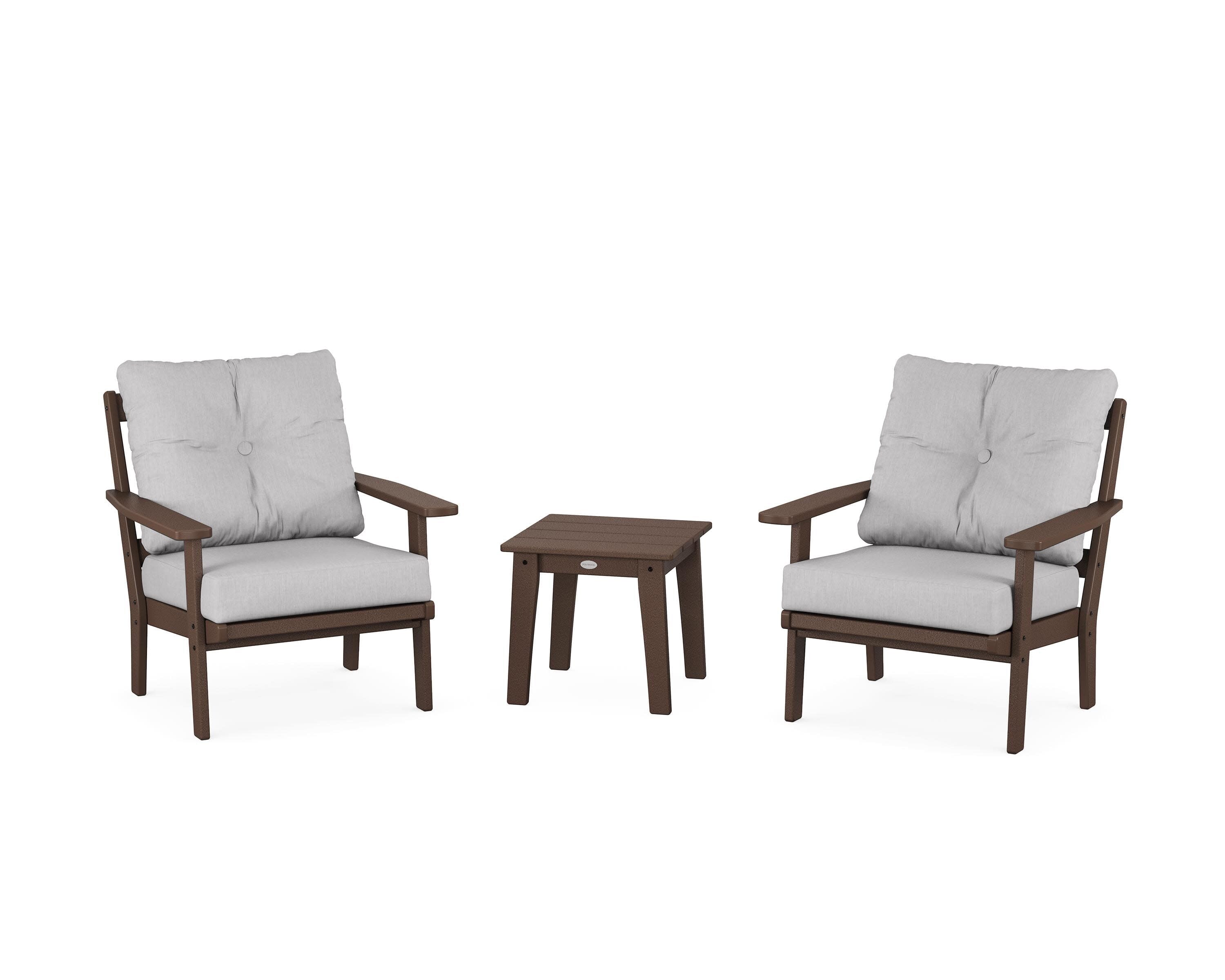Prairie 3-Piece Deep Seating Set in Mahogany / Granite