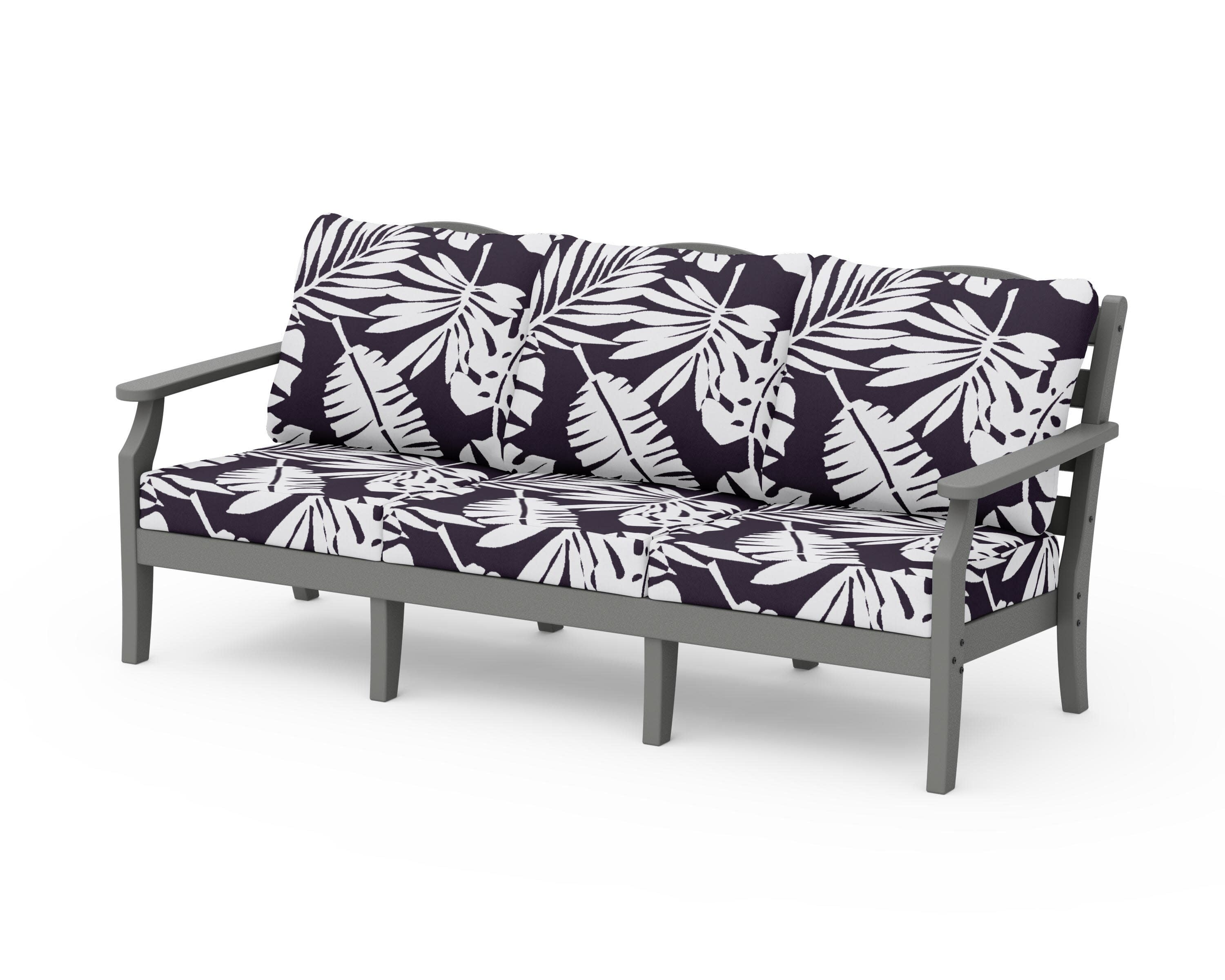 Savannah Deep Seating Sofa in Slate Grey / Leaf Navy