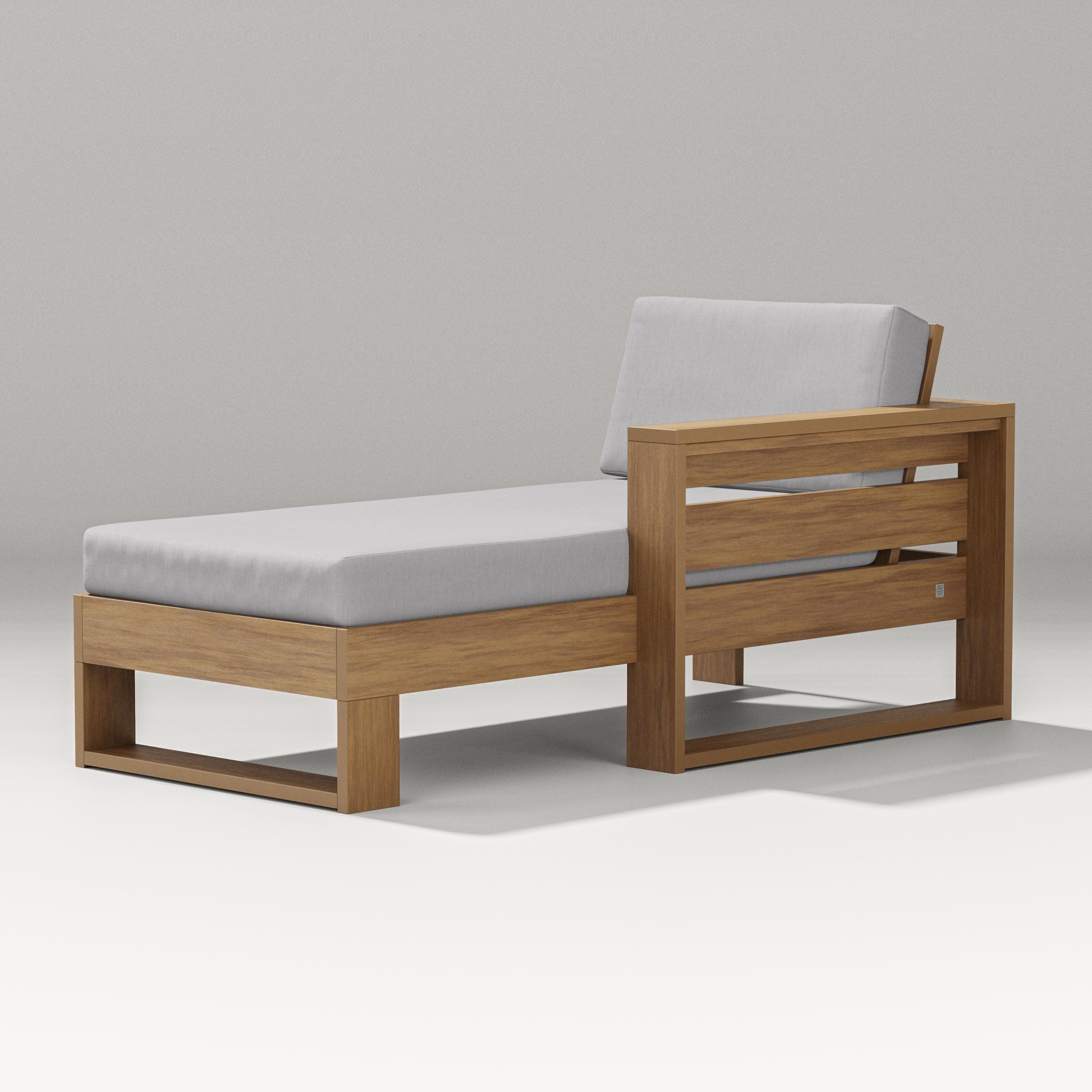 Latitude Modular Right Arm Chaise in Natural / Granite