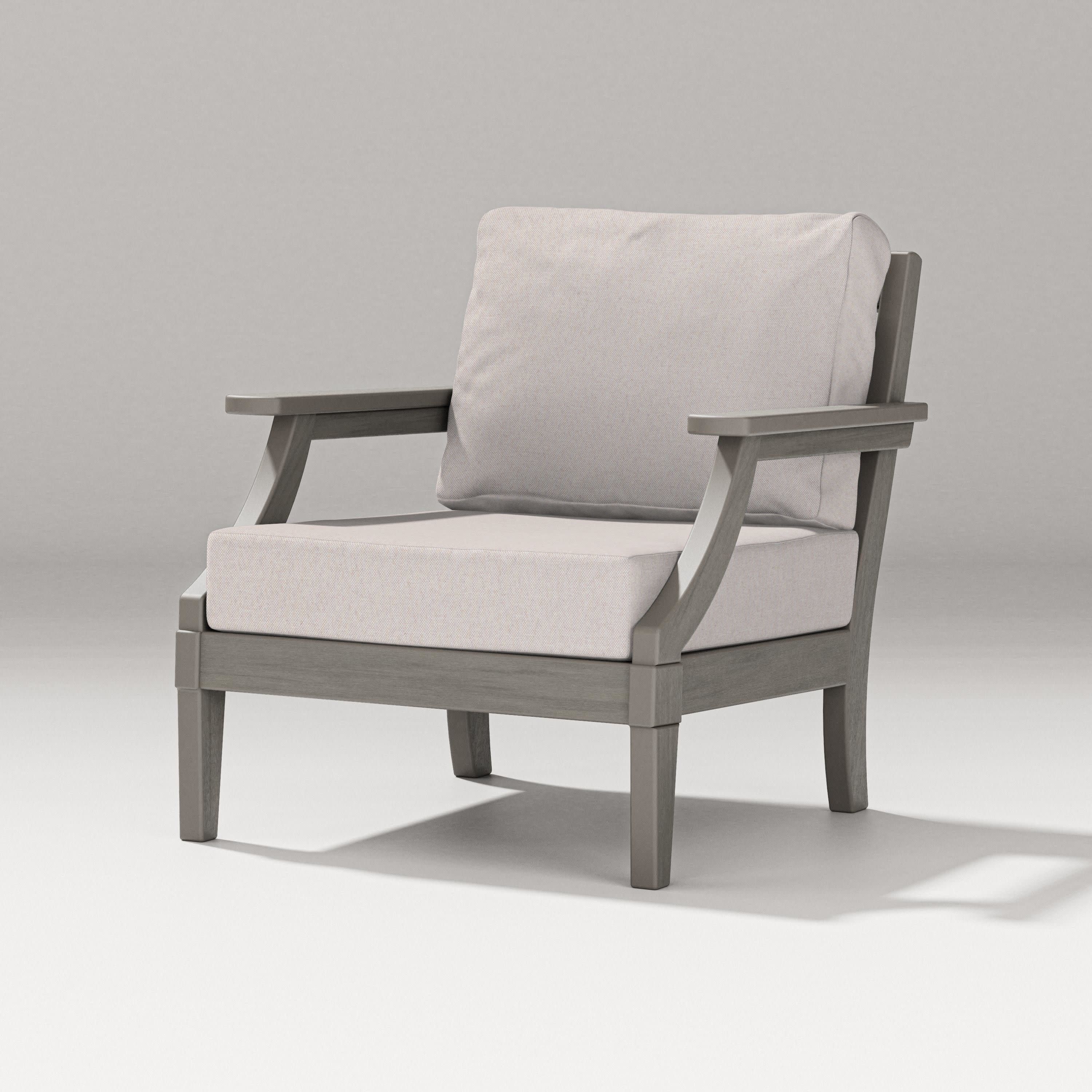 Estate Lounge Chair in Driftwood / Dune Burlap