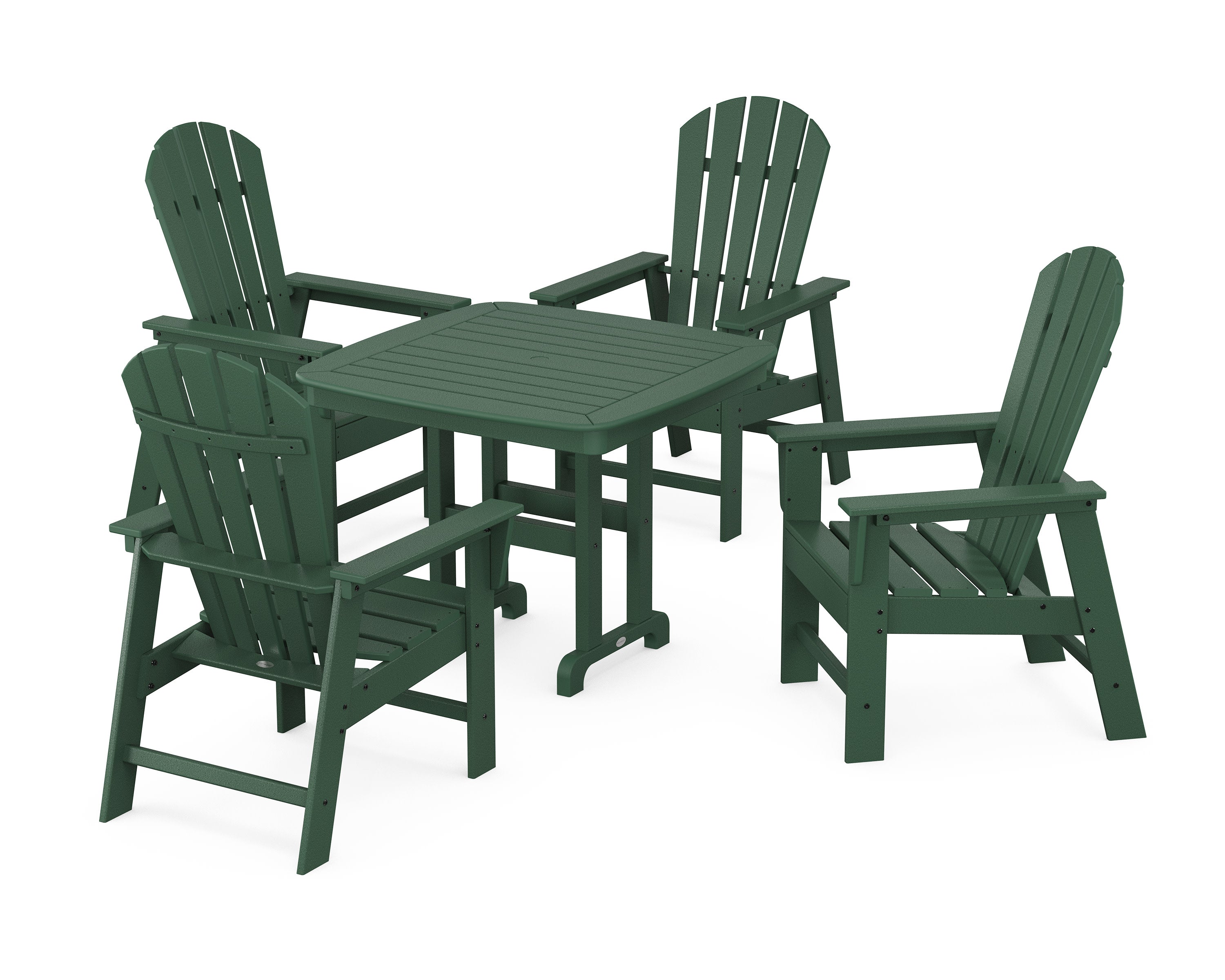 South Beach 5-Piece Dining Set in Green