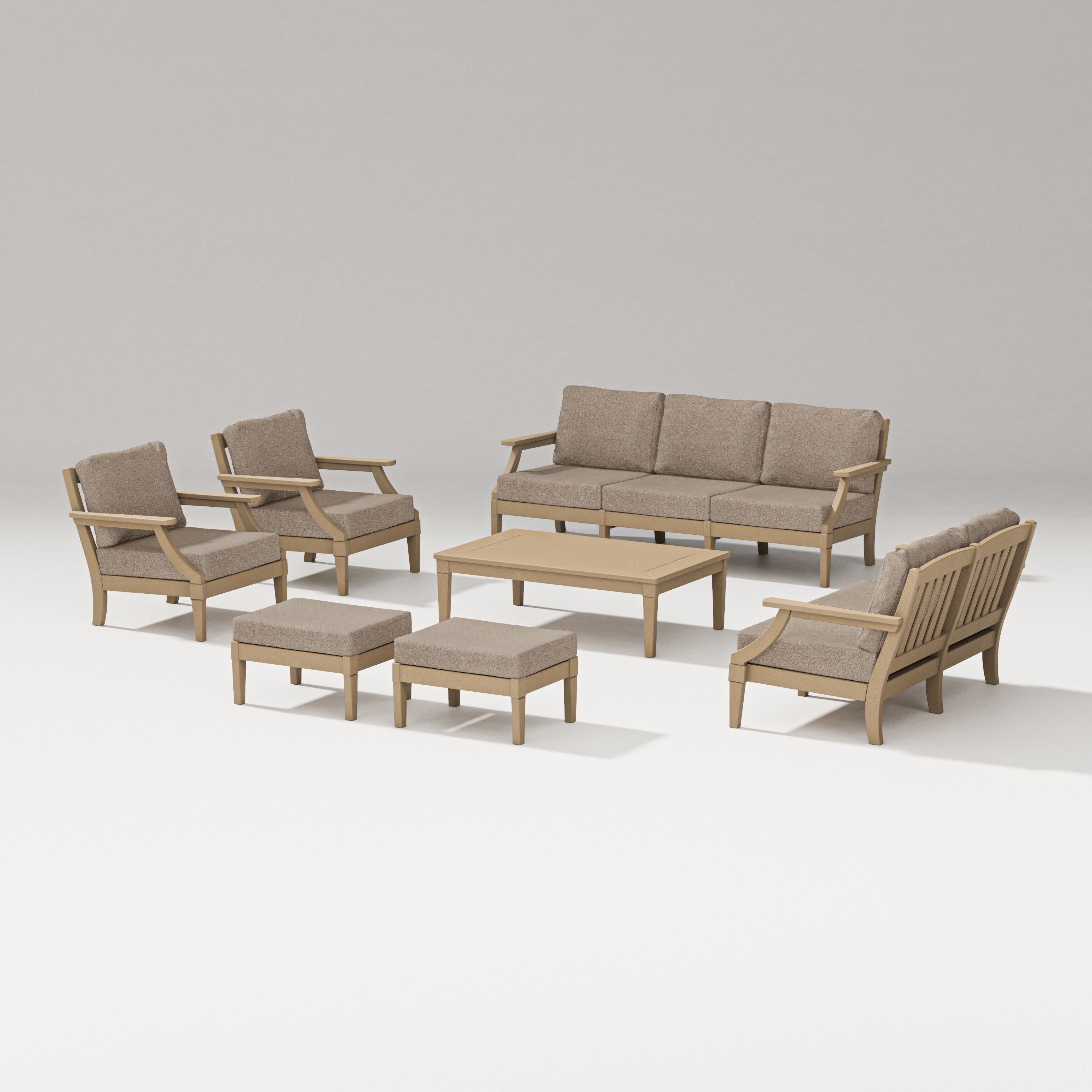 Estate 7-Piece Lounge Sofa Set in Vintage Sahara / Spiced Burlap