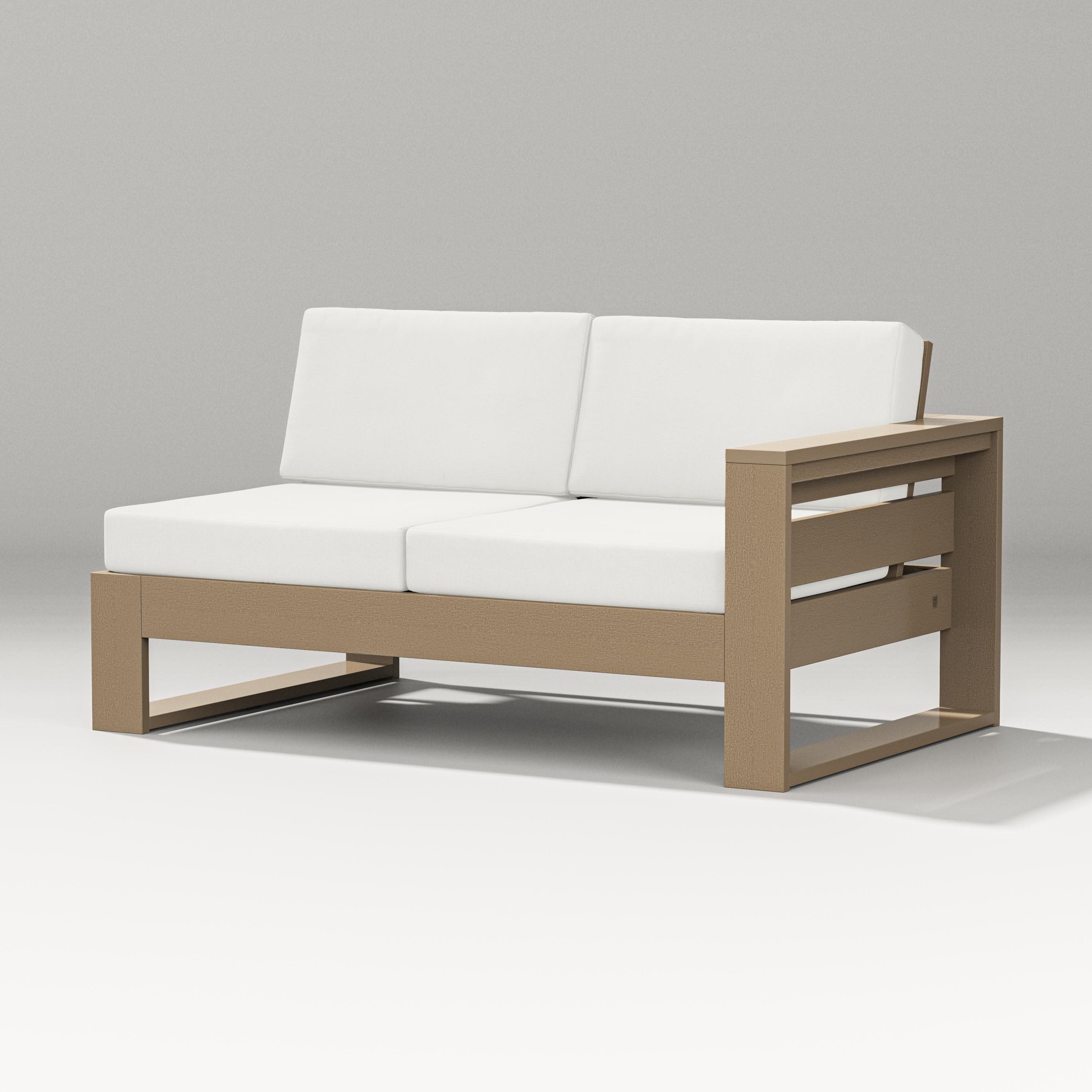 Latitude Modular Right Arm Loveseat in Vintage Sahara / Natural Linen