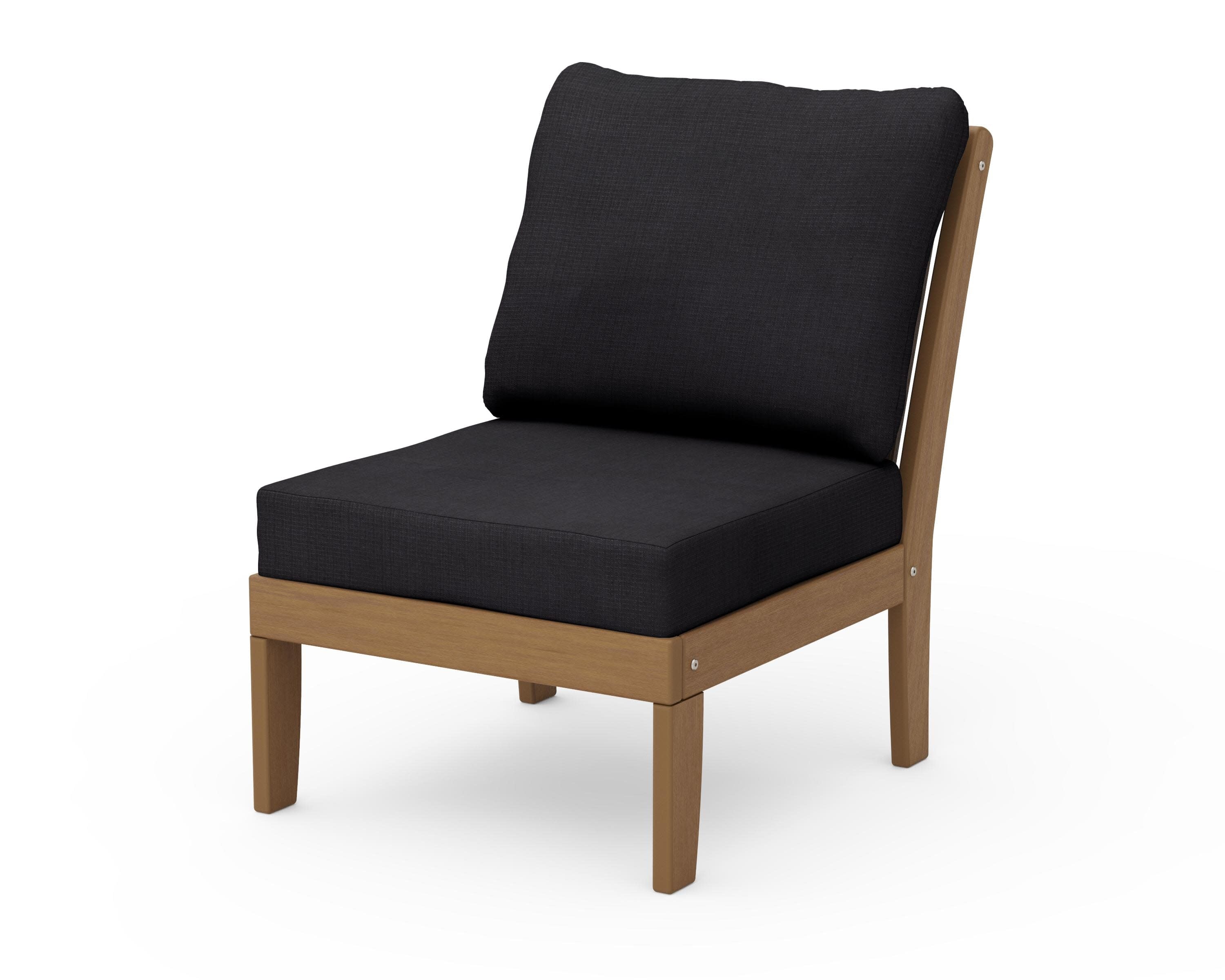 Braxton Modular Armless Chair in Natural / Midnight Linen