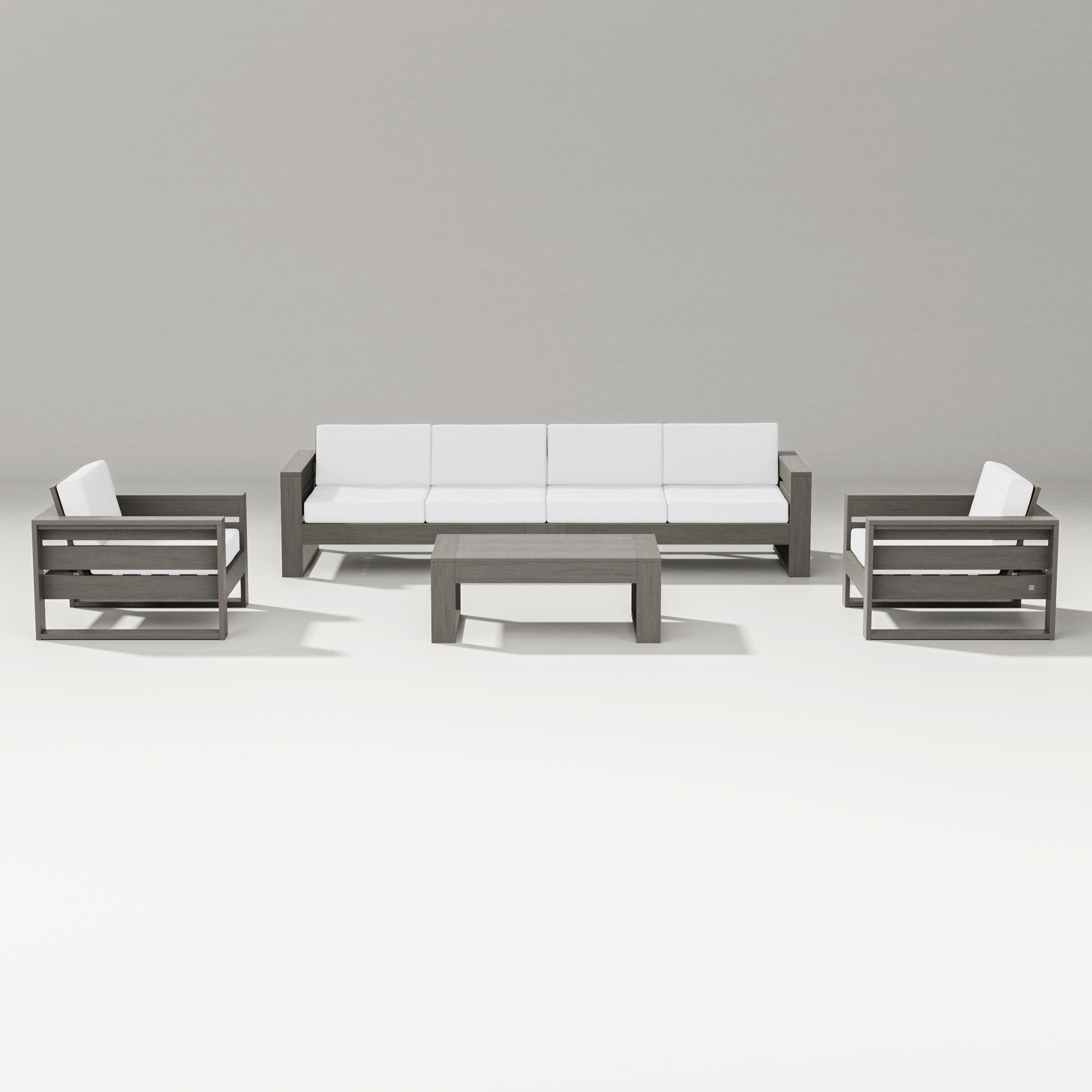 Latitude 5-Piece Lounge Sofa Set in Driftwood / Natural