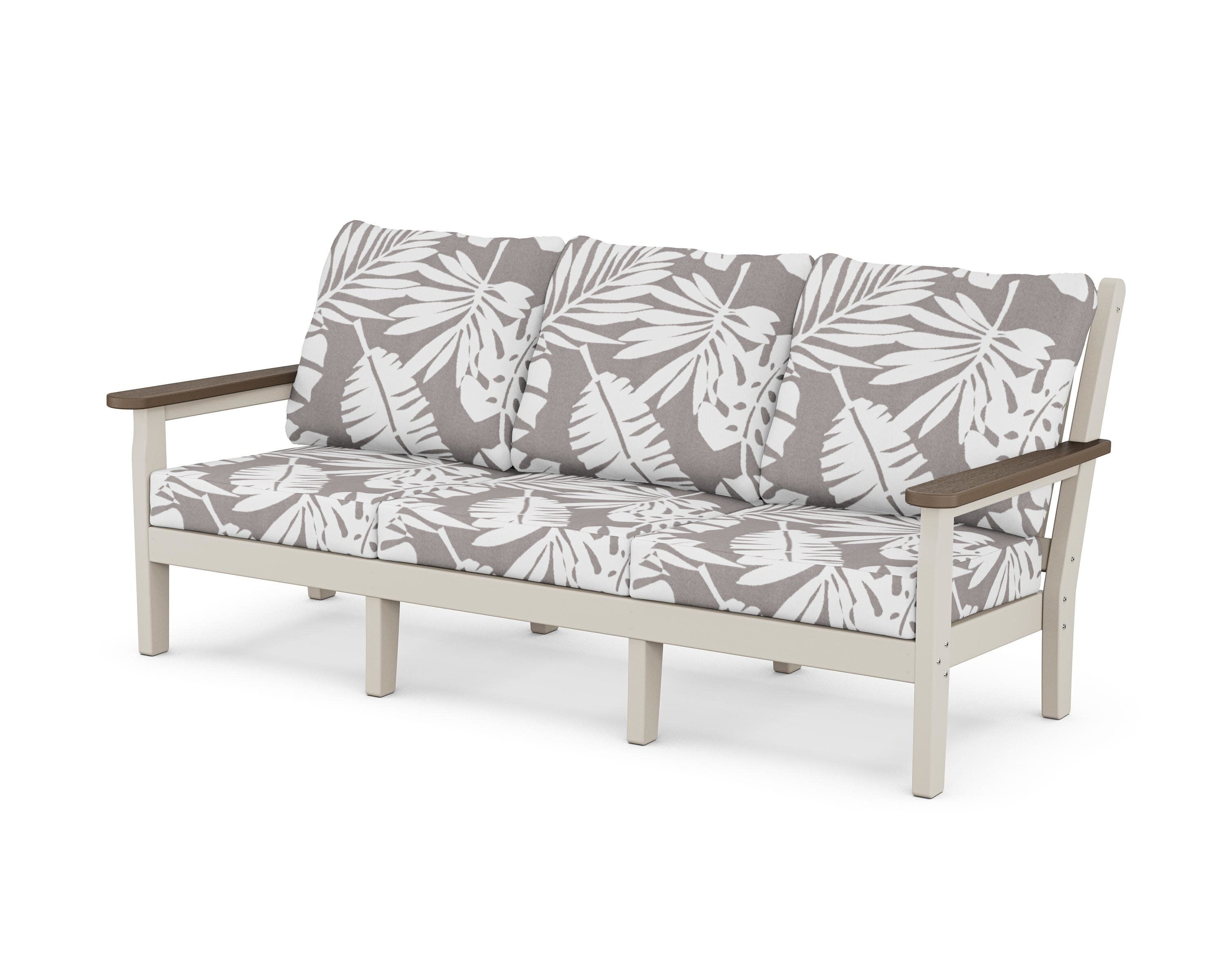Chippendale Deep Seating Sofa in Sand / Kona / Leaf Grey Mist