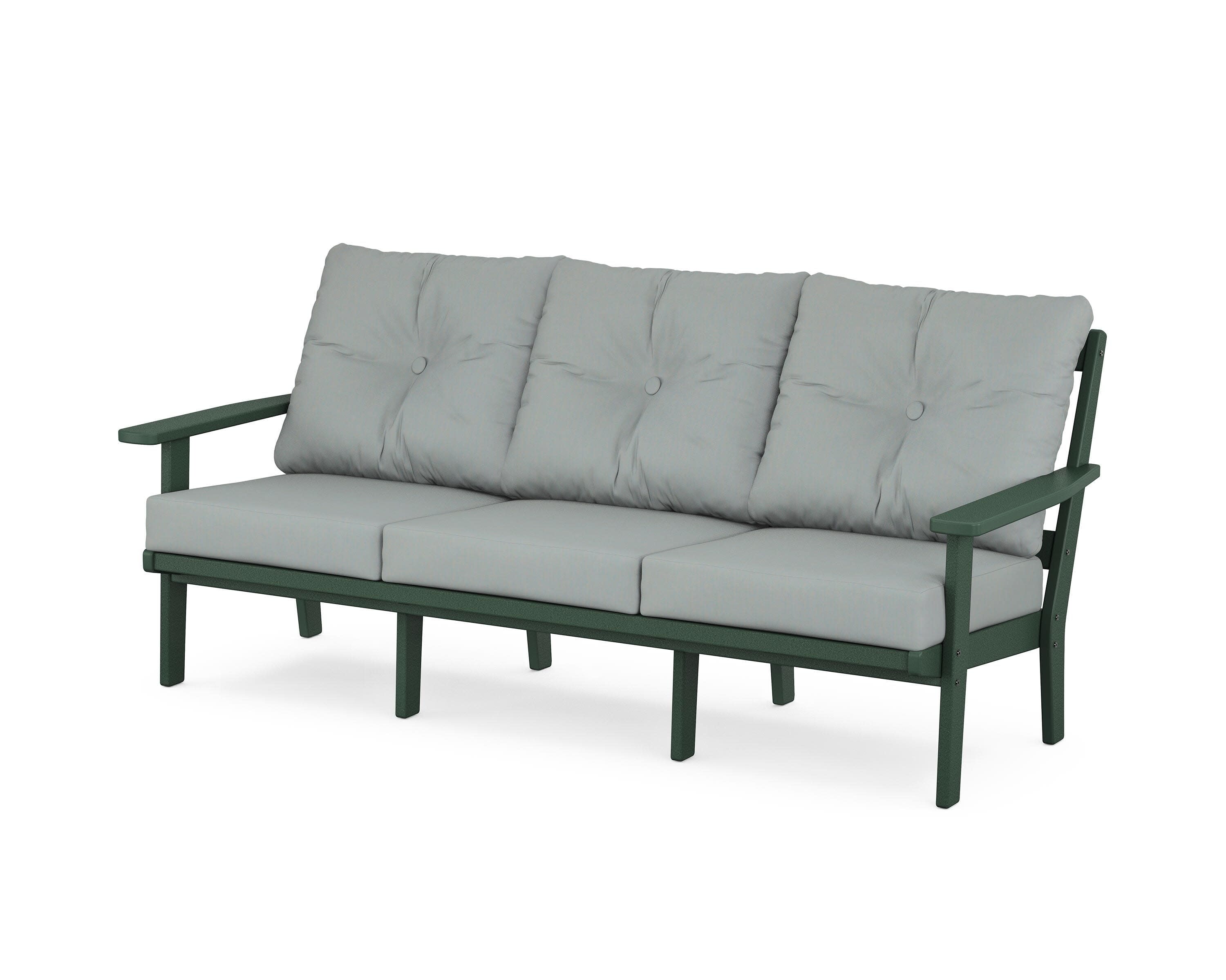 PrairieDeep Seating Sofa in Green / Spa