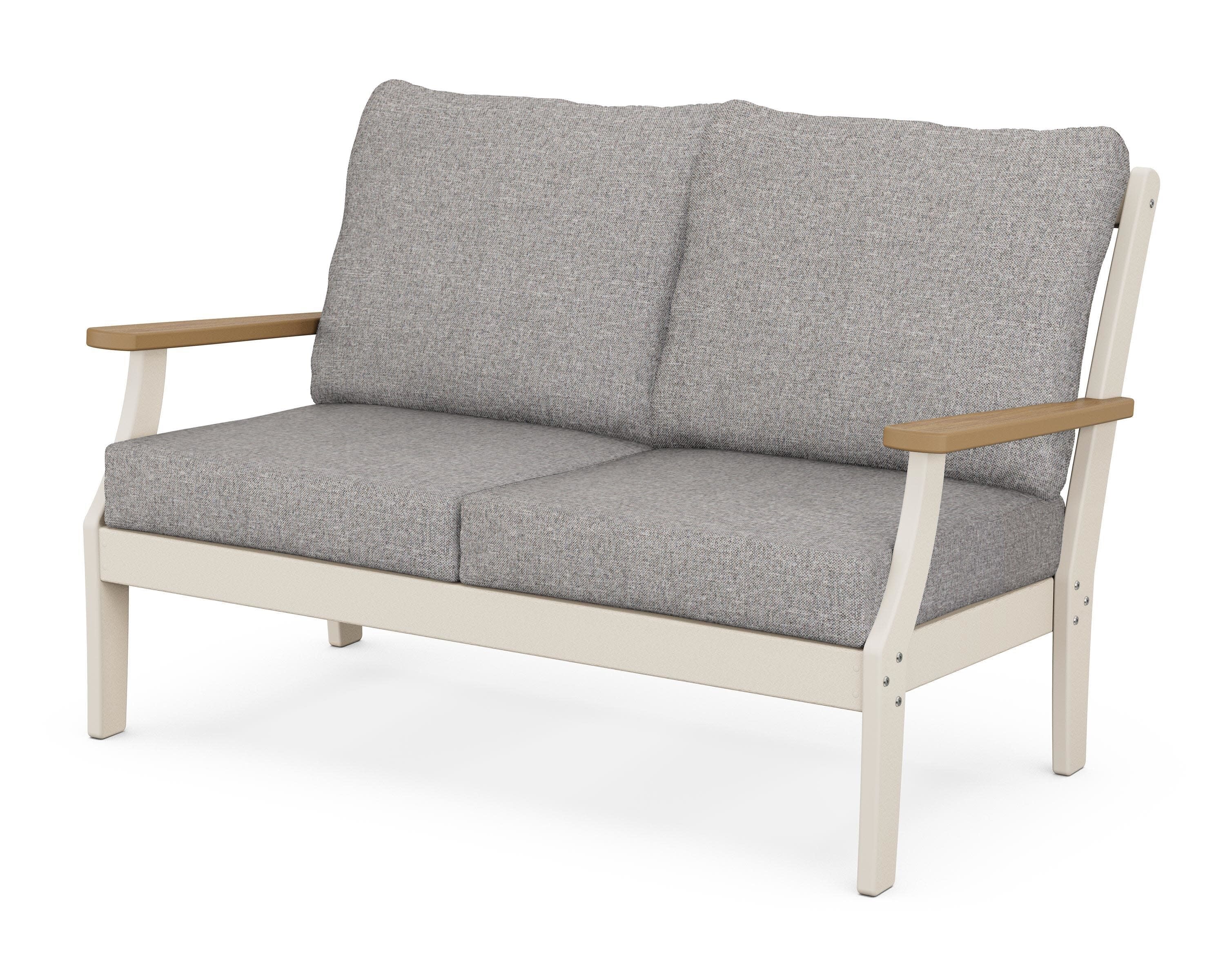 Braxton Deep Seating Loveseat in Sand / Natural / Grey Mist