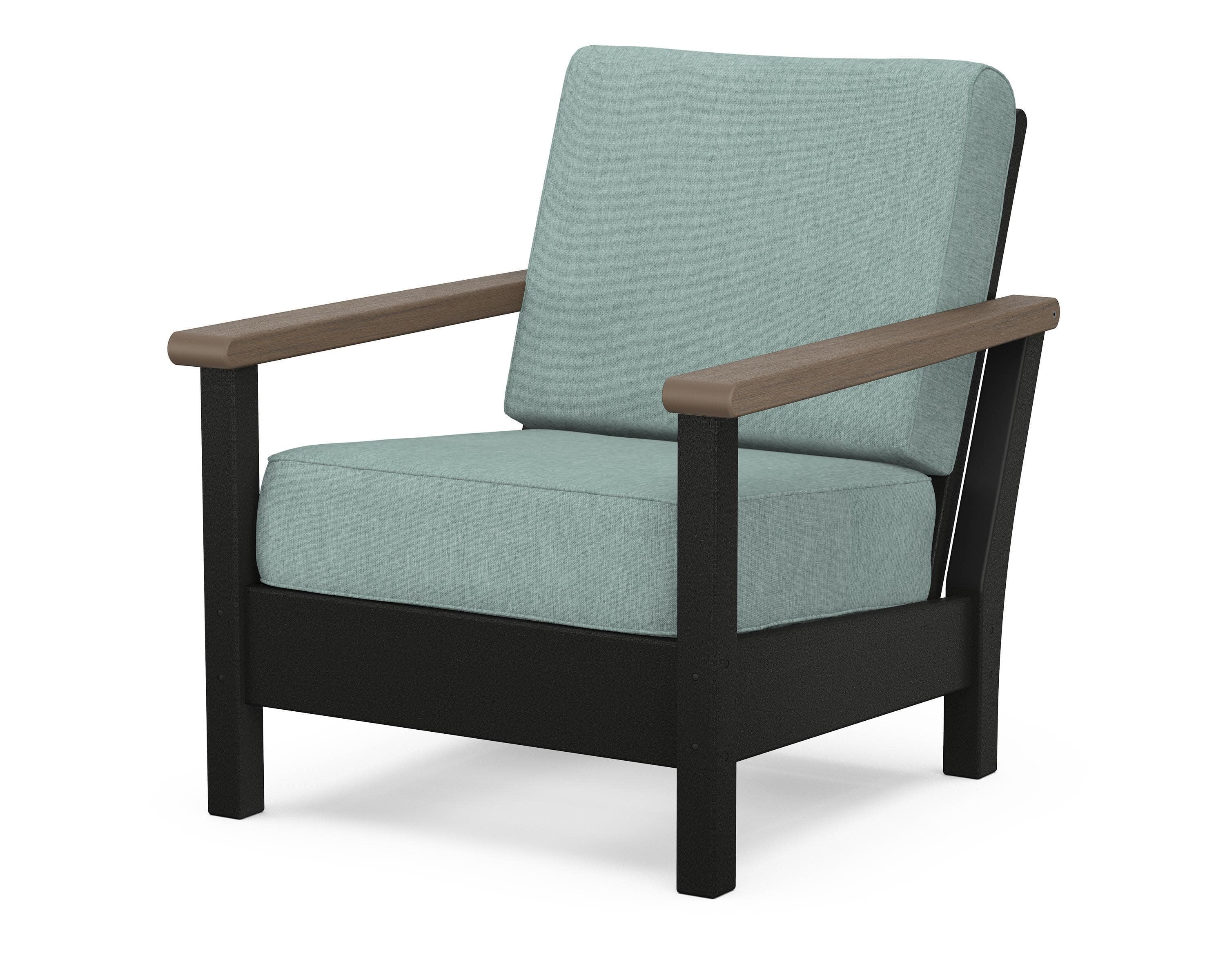 Harbour Deep Seating Chair in Black / Kona / Glacier Spa