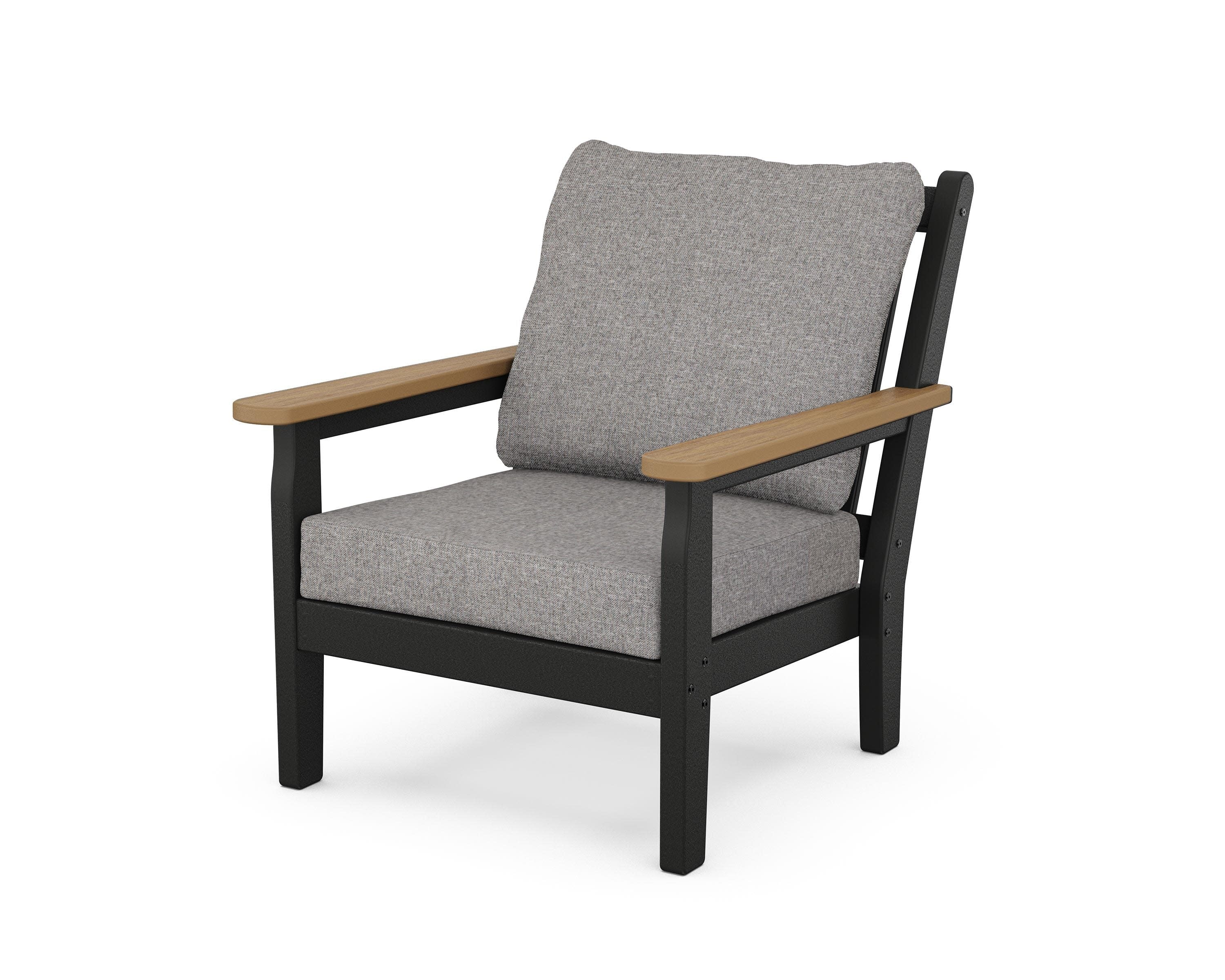 Chippendale Deep Seating Chair in Black / Natural / Grey Mist