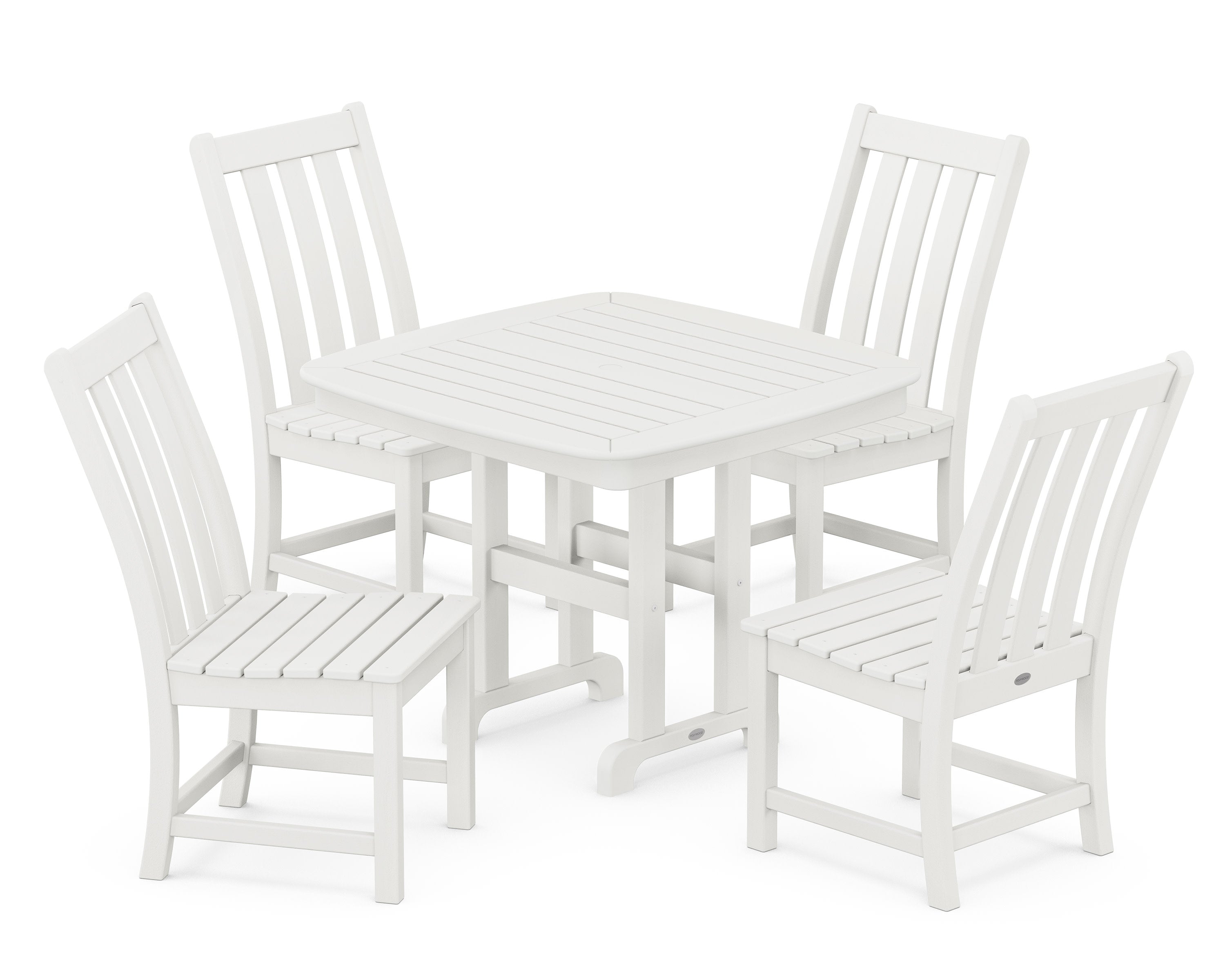 Vineyard 5-Piece Side Chair Dining Set in Vintage White