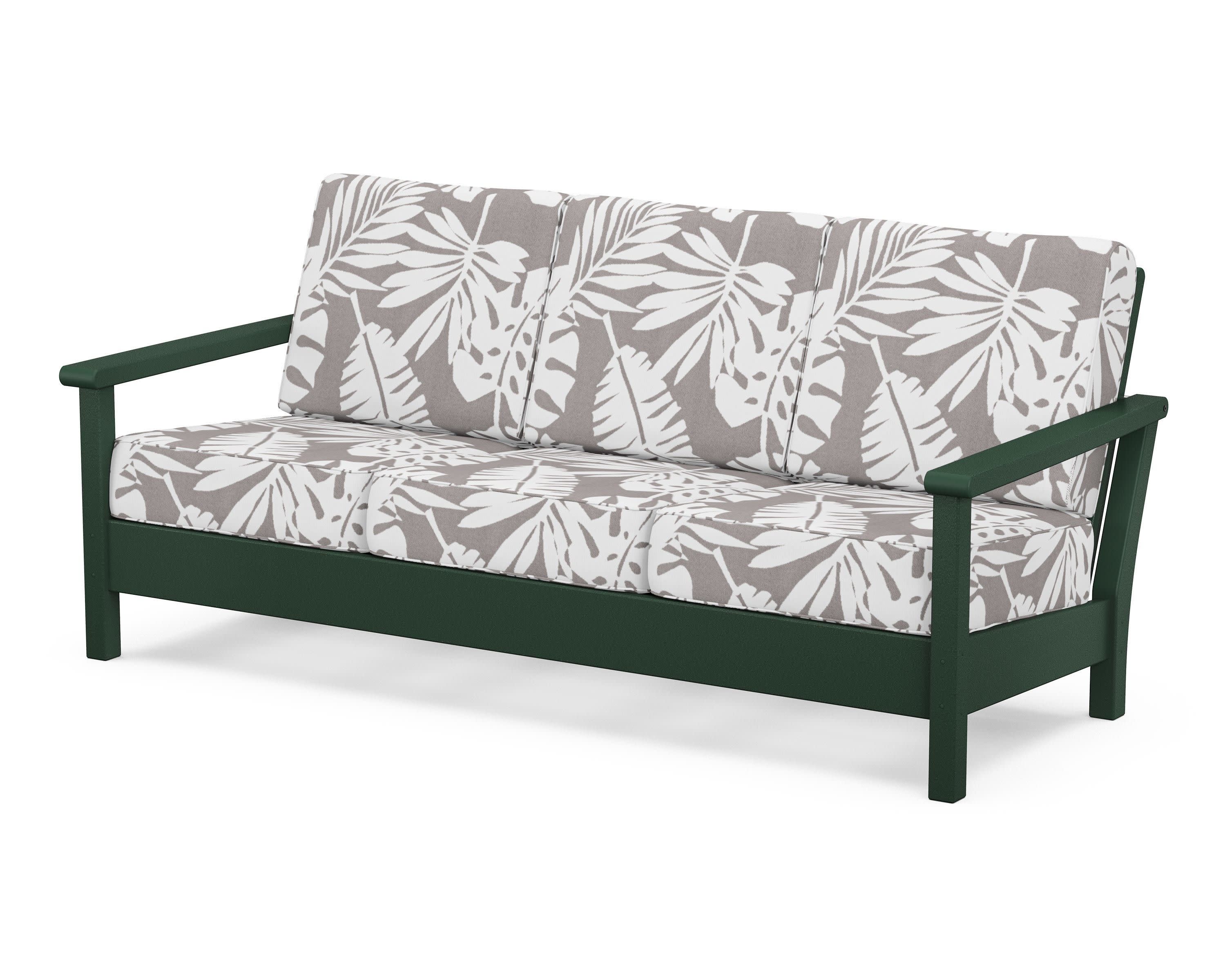 Harbour Deep Seating Sofa in Green / Leaf Grey Mist