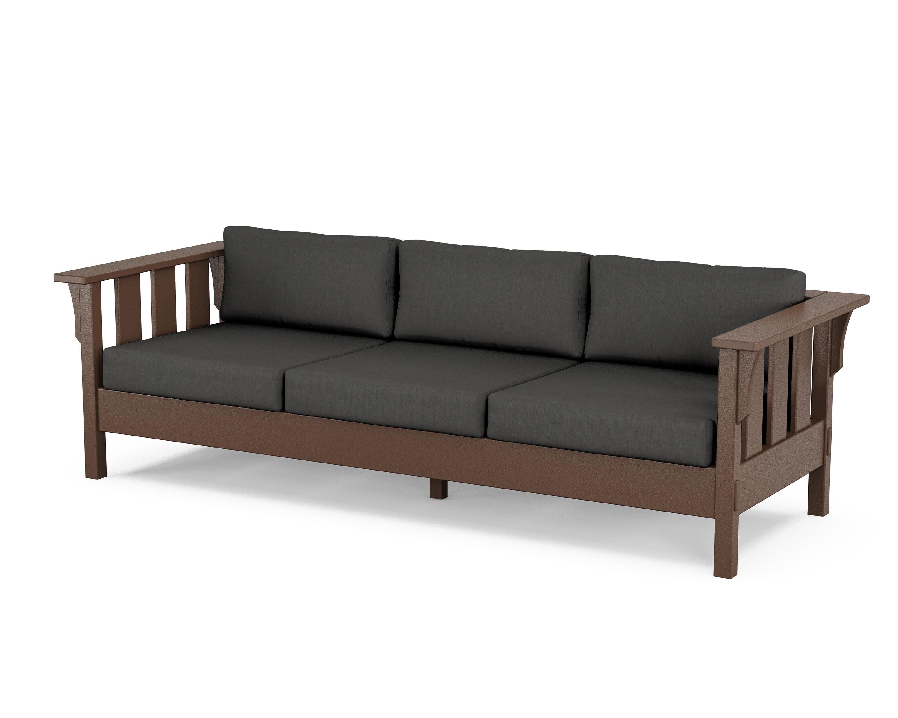 Acadia Deep Seating Sofa in Mahogany / Spectrum Carbon