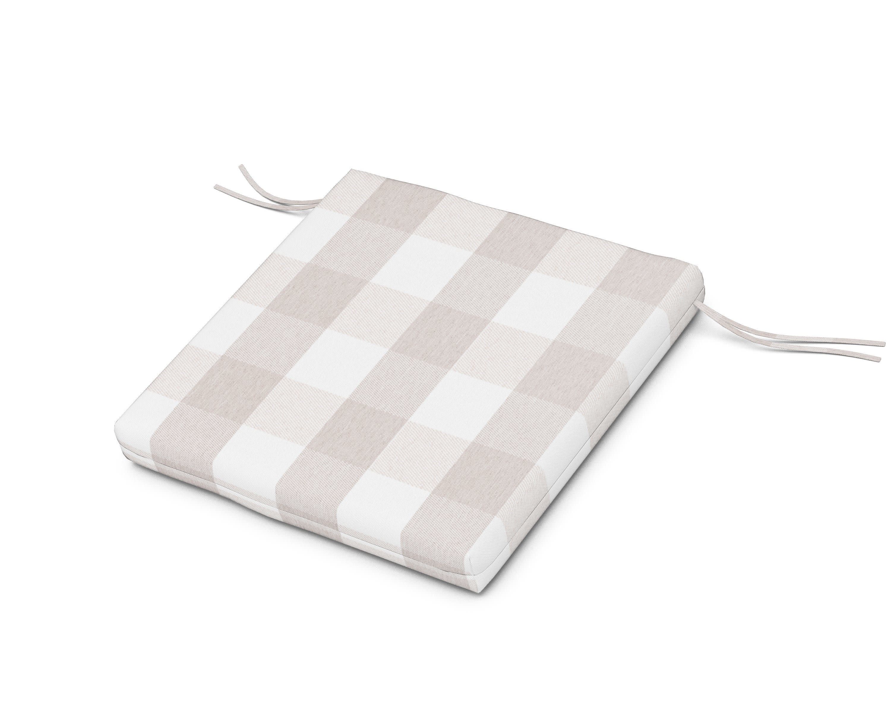 AL300 Seat Pad in Buffalo Plaid Dune Burlap