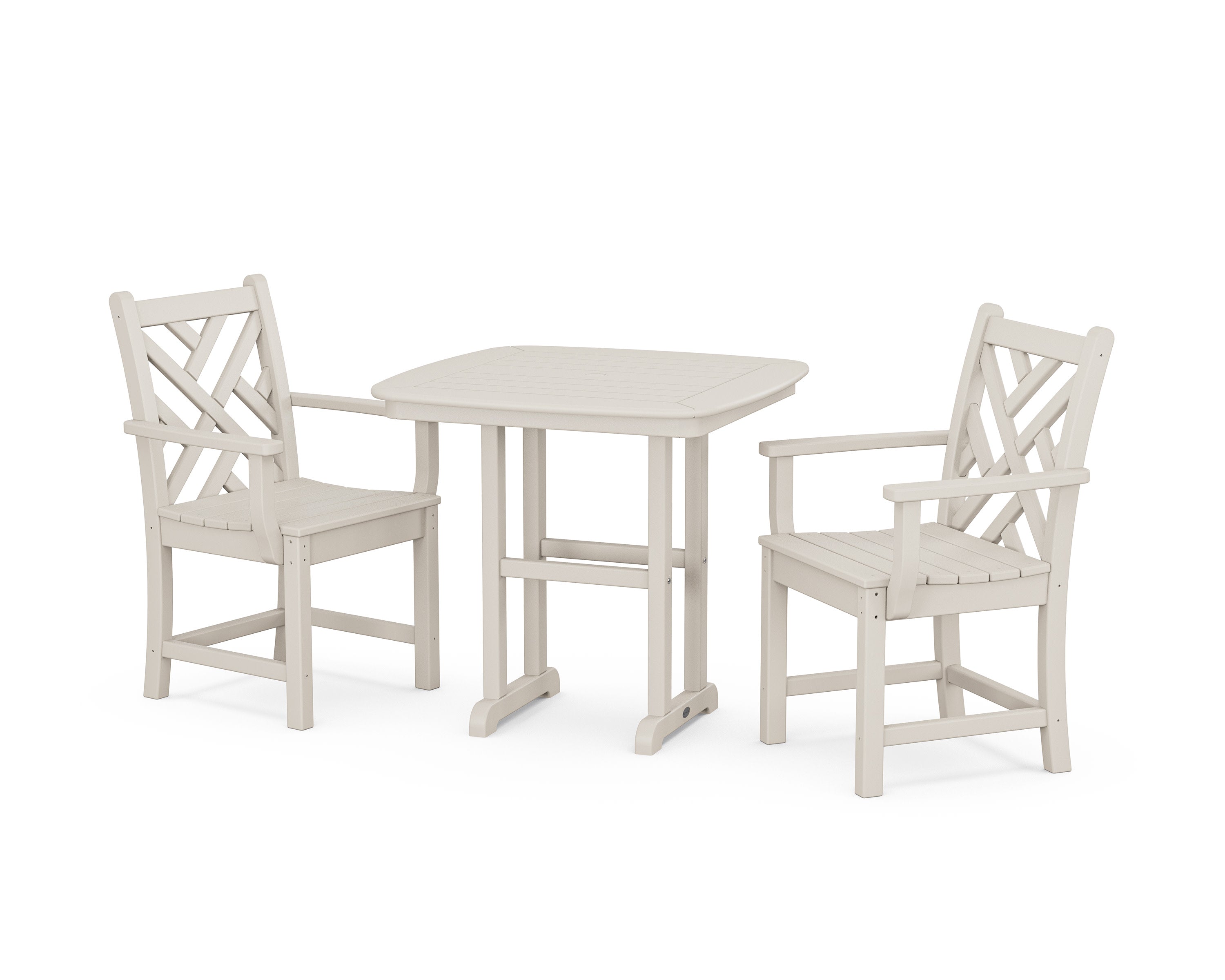 Chippendale 3-Piece Dining Set in Sand