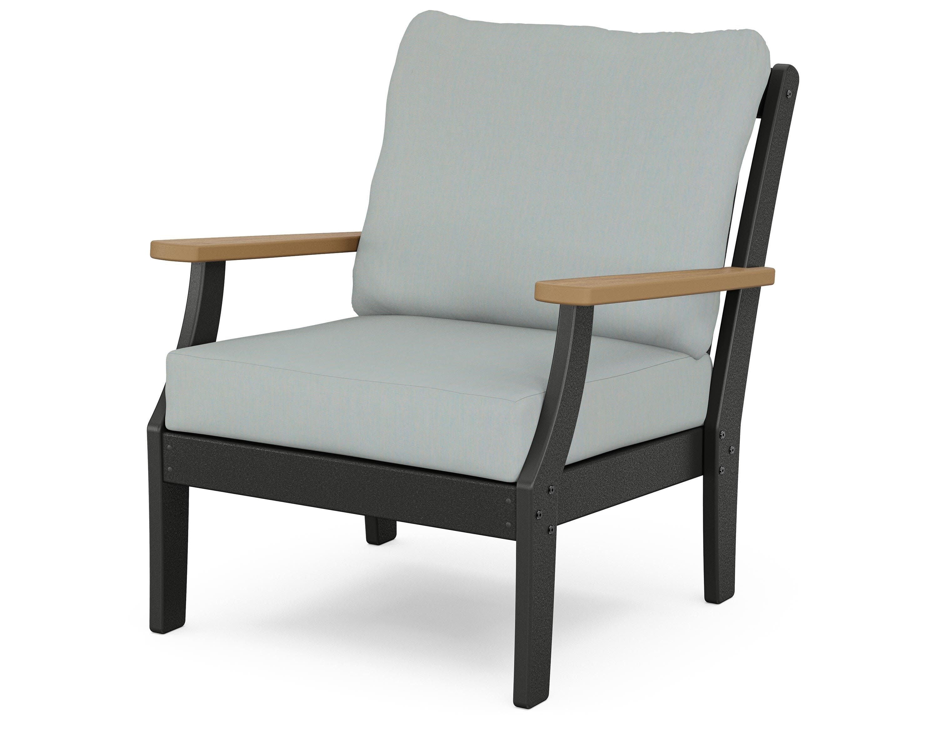 Braxton Deep Seating Chair in Black / Natural / Spa