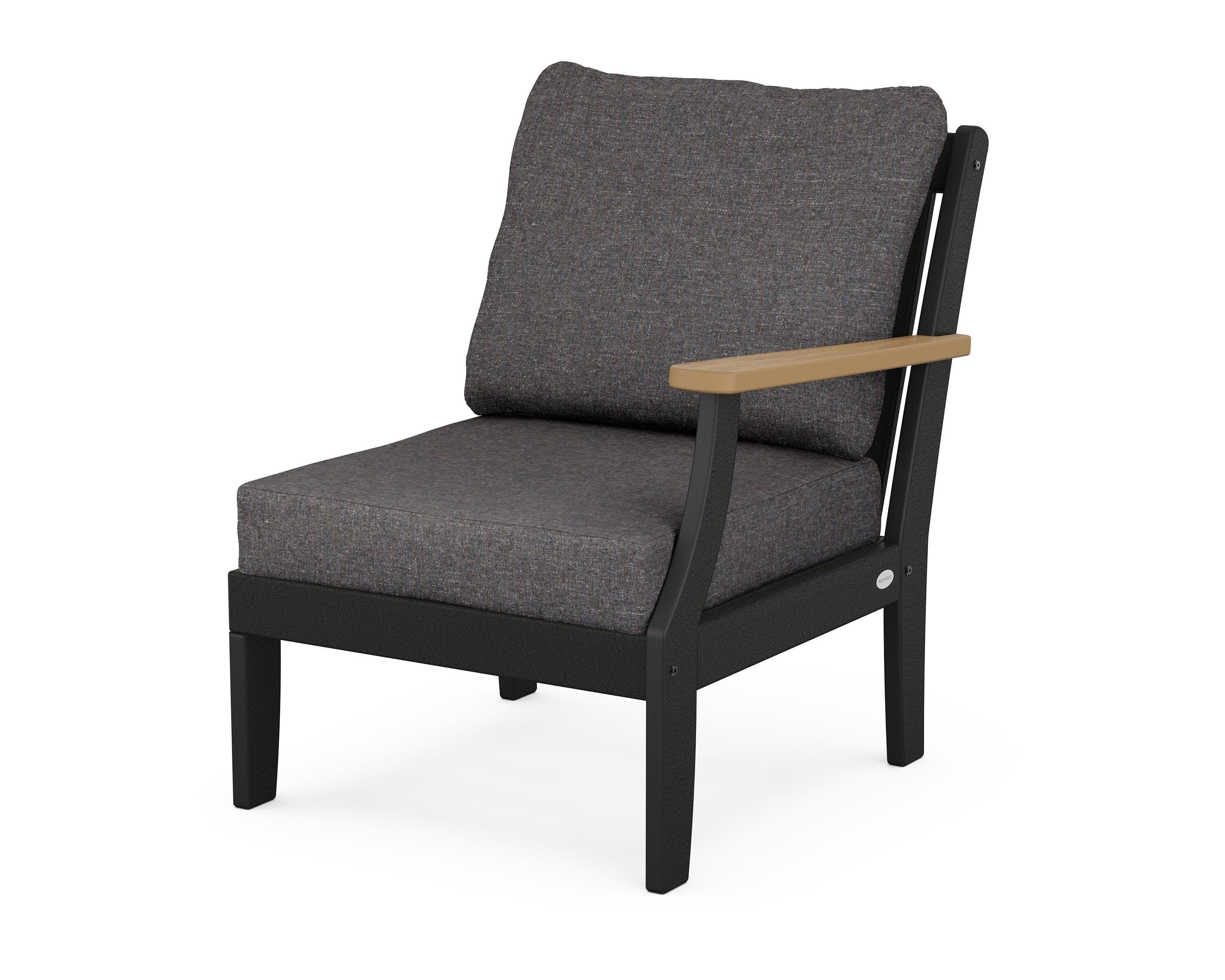 Braxton Modular Right Arm Chair in Black / Natural / Ash Charcoal