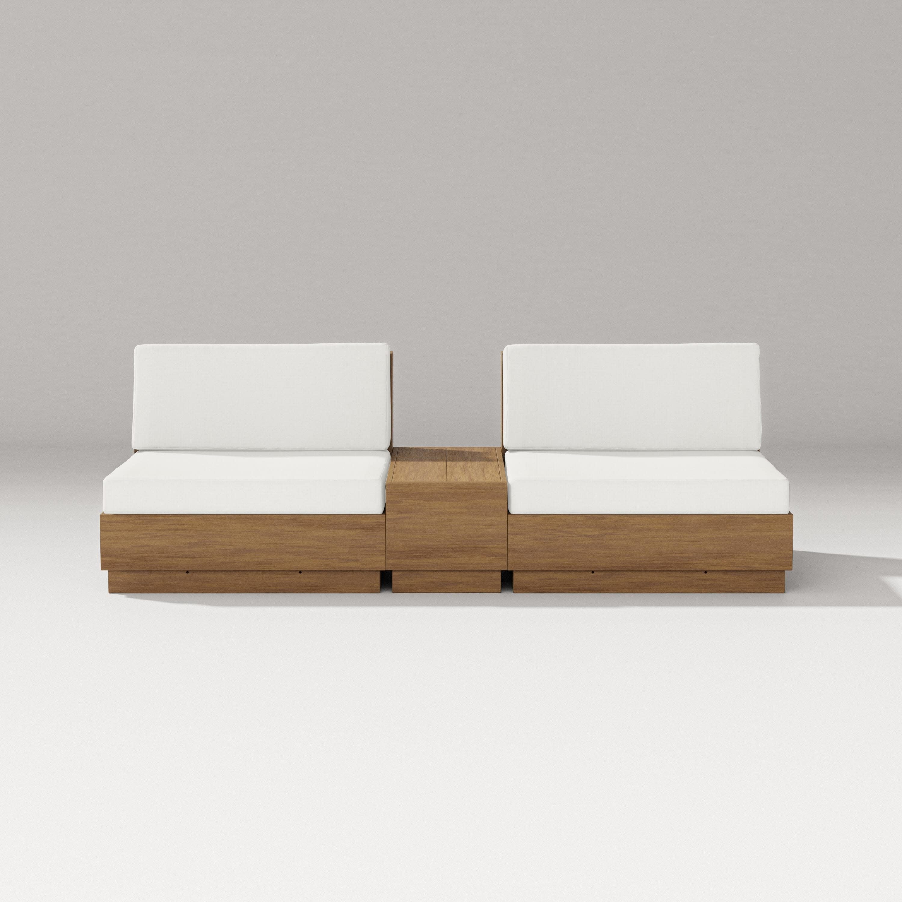Elevate Lounge Chair Set in Natural / Natural Linen