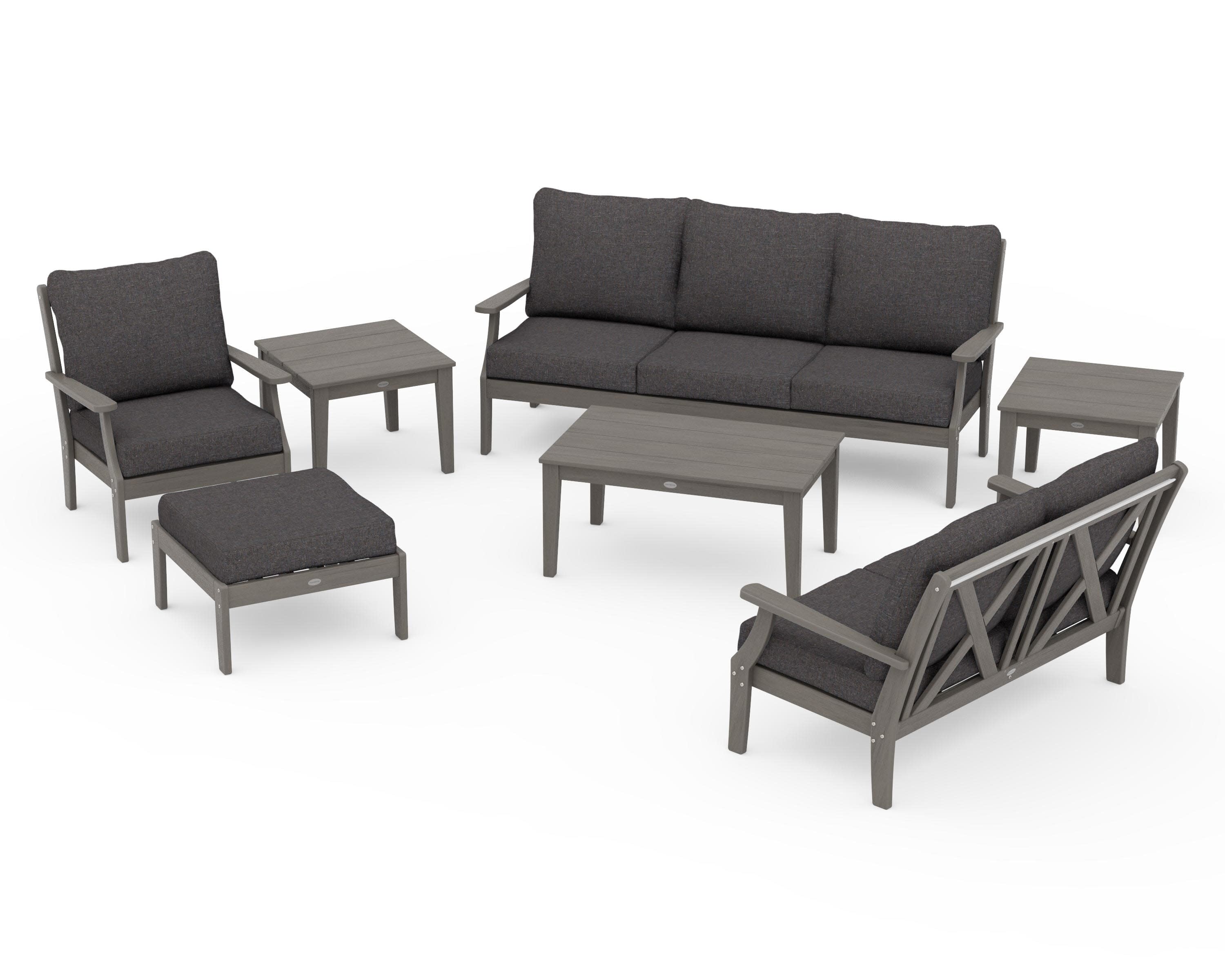 Braxton 7-Piece Deep Seating Set in Driftwood / Ash Charcoal