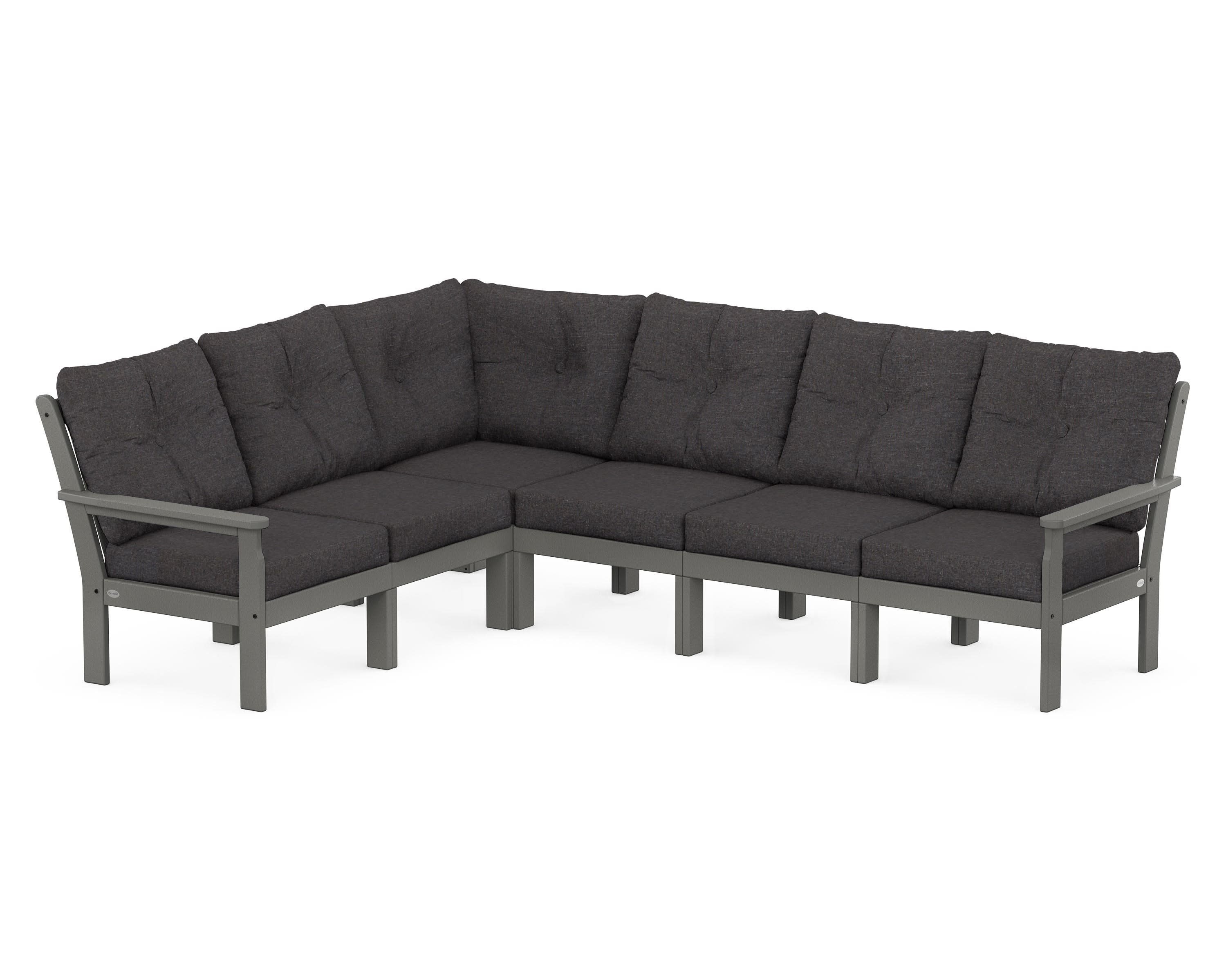 Vineyard 6-Piece Sectional in Slate Grey / Ash Charcoal