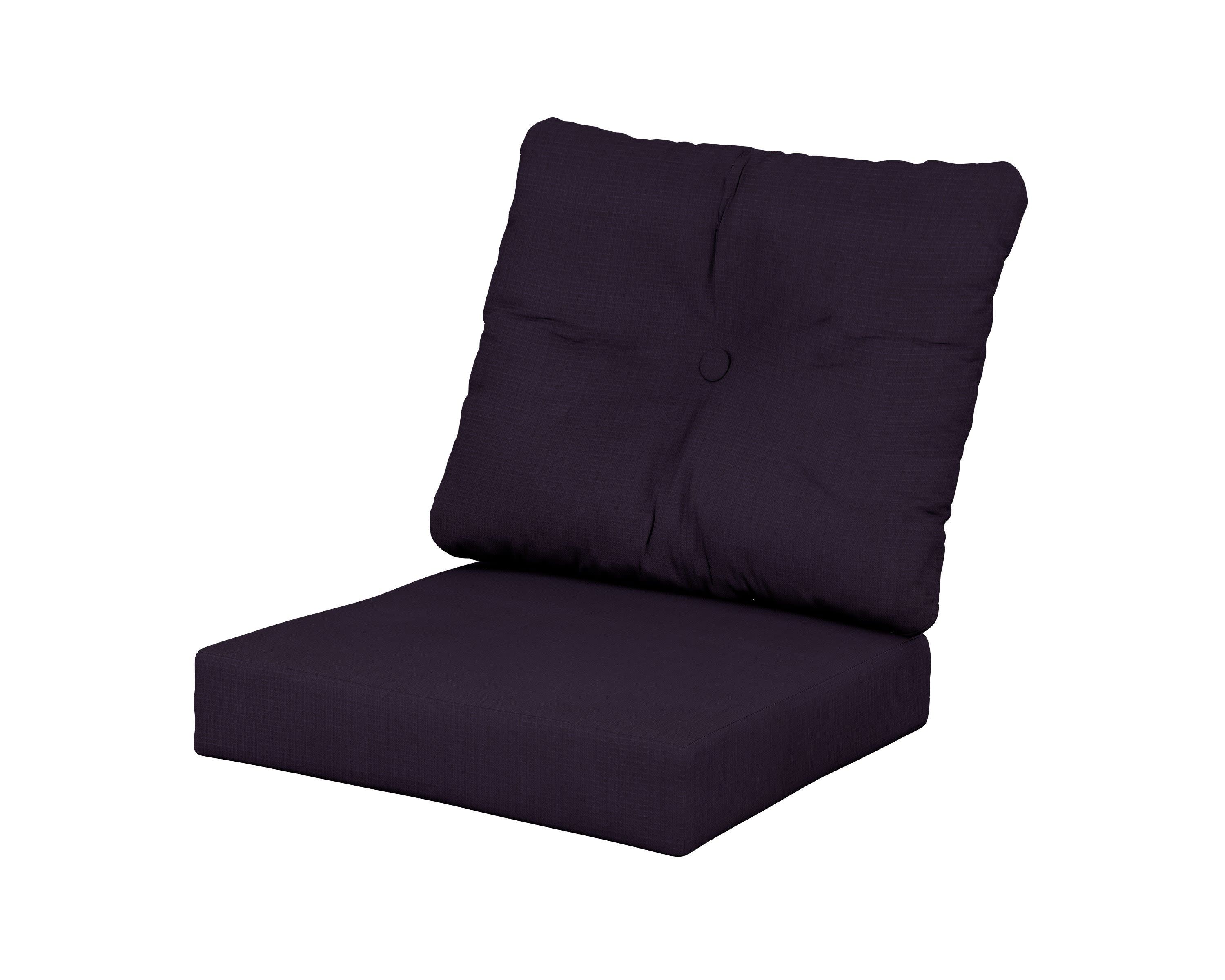 Vineyard Seat/Back Cushion in Navy Linen