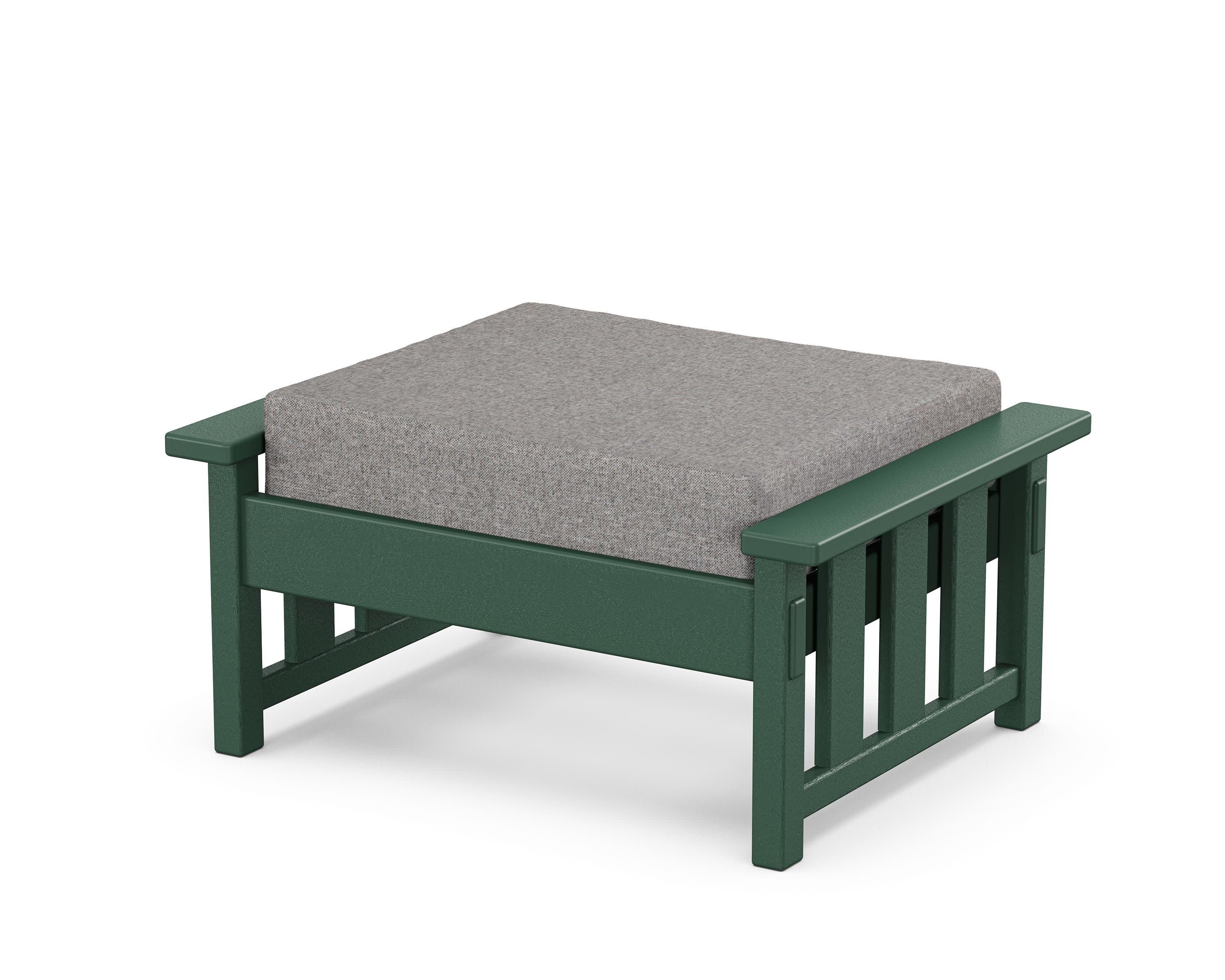 Acadia Deep Seating Ottoman in Green / Grey Mist
