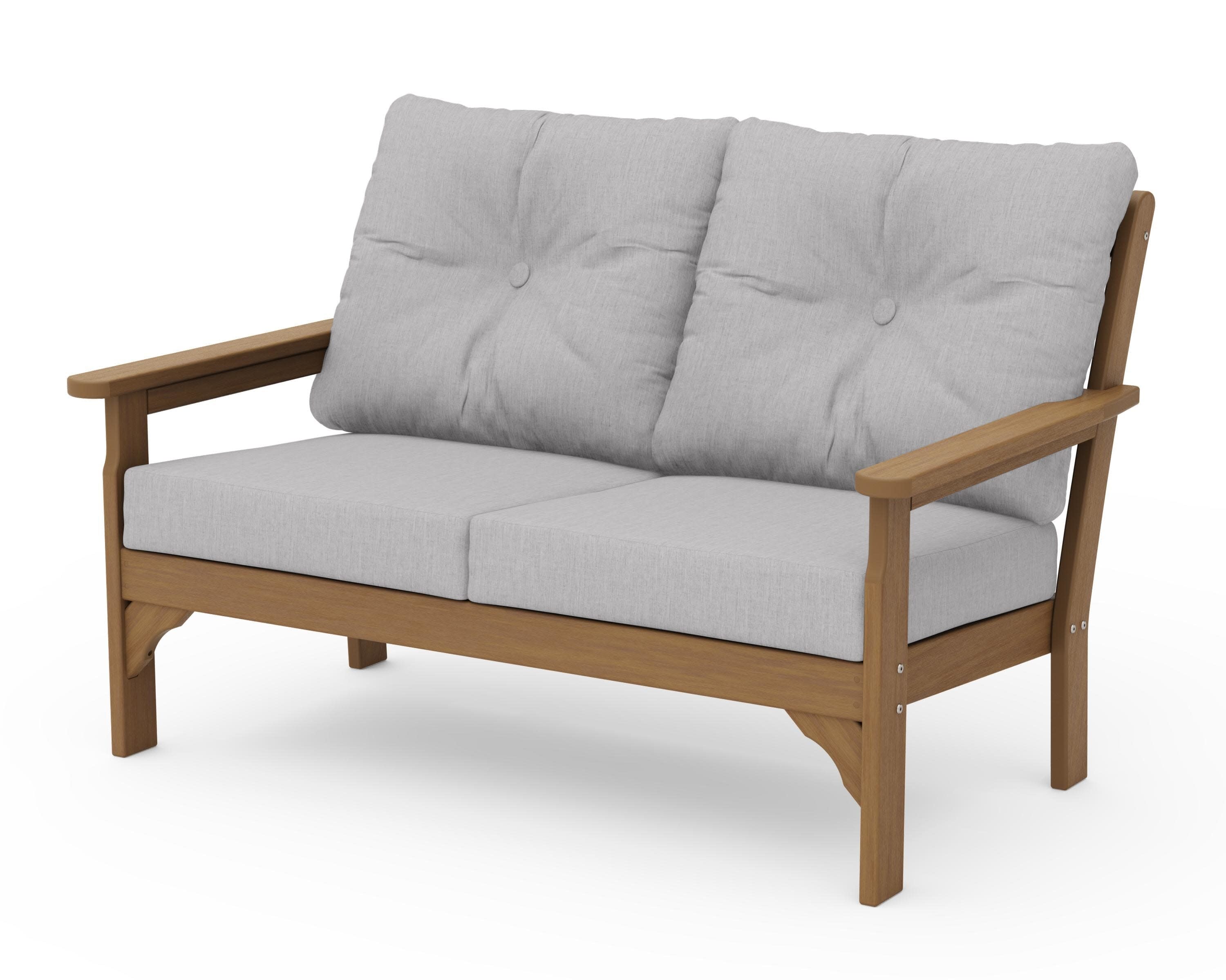 Vineyard Deep Seating Loveseat in Natural / Granite