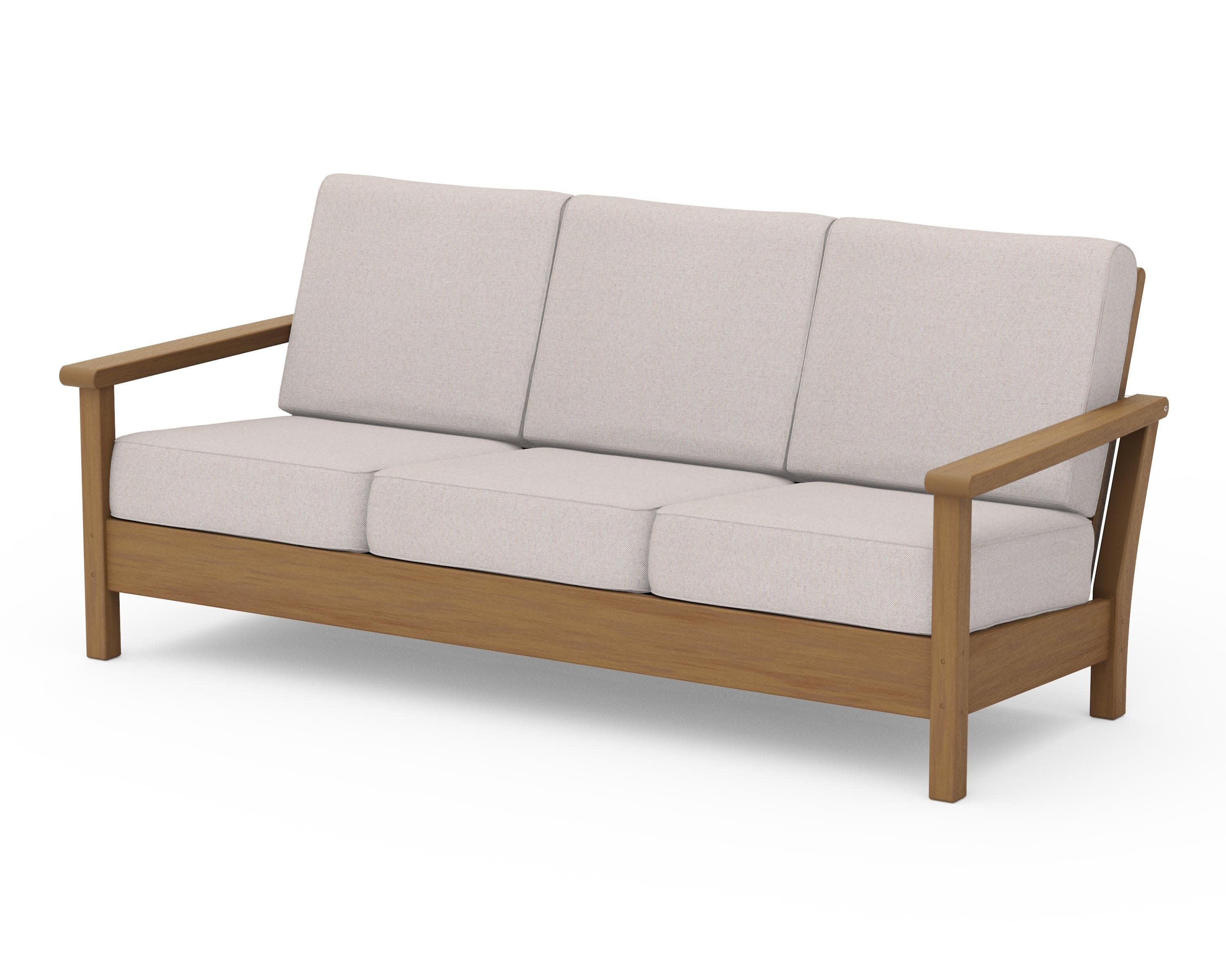 Harbour Deep Seating Sofa in Natural / Dune Burlap