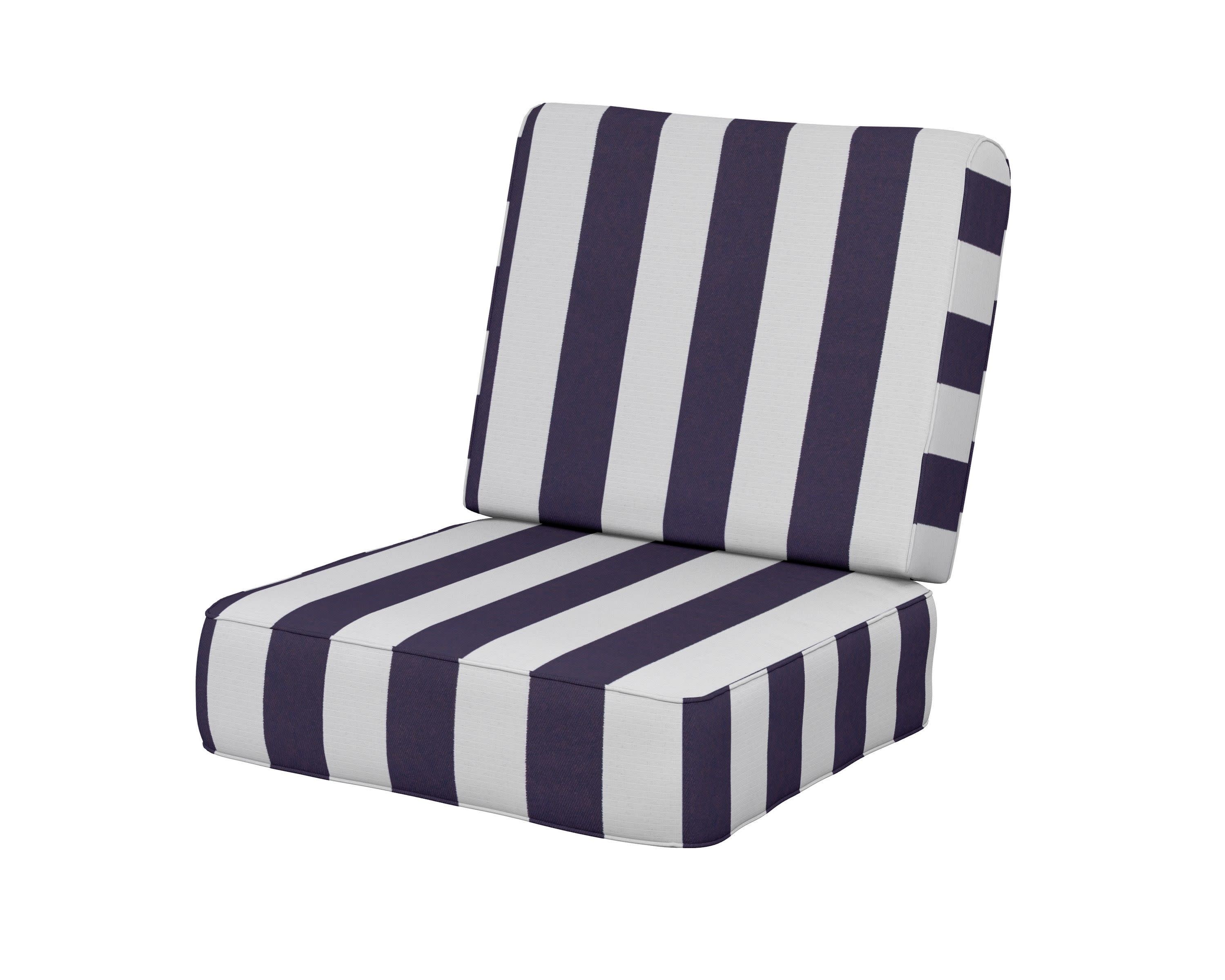 Ateeva Harbour Seat and Back Cushion in Cabana Stripe Navy