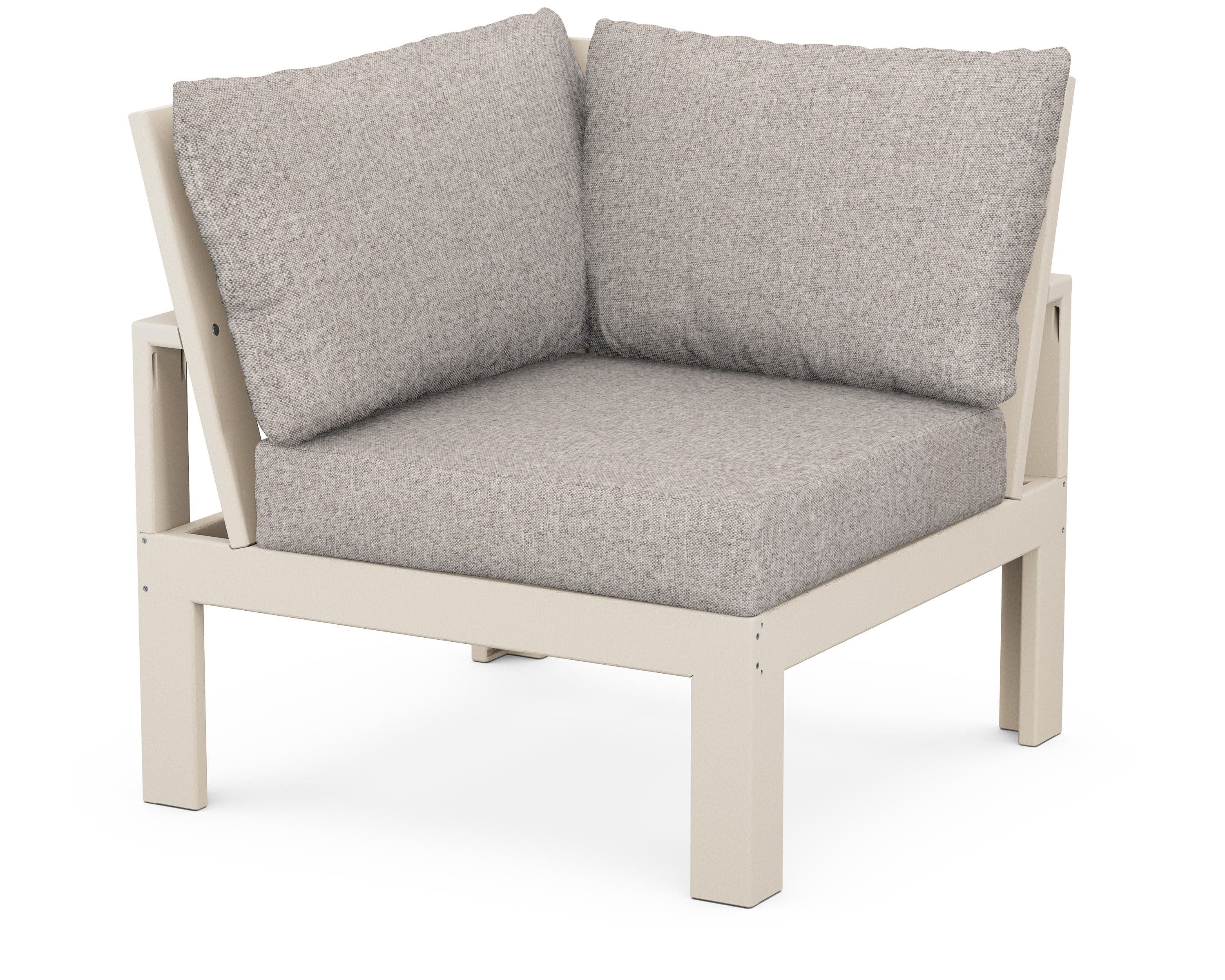 Modular Corner Chair in Sand / Weathered Tweed
