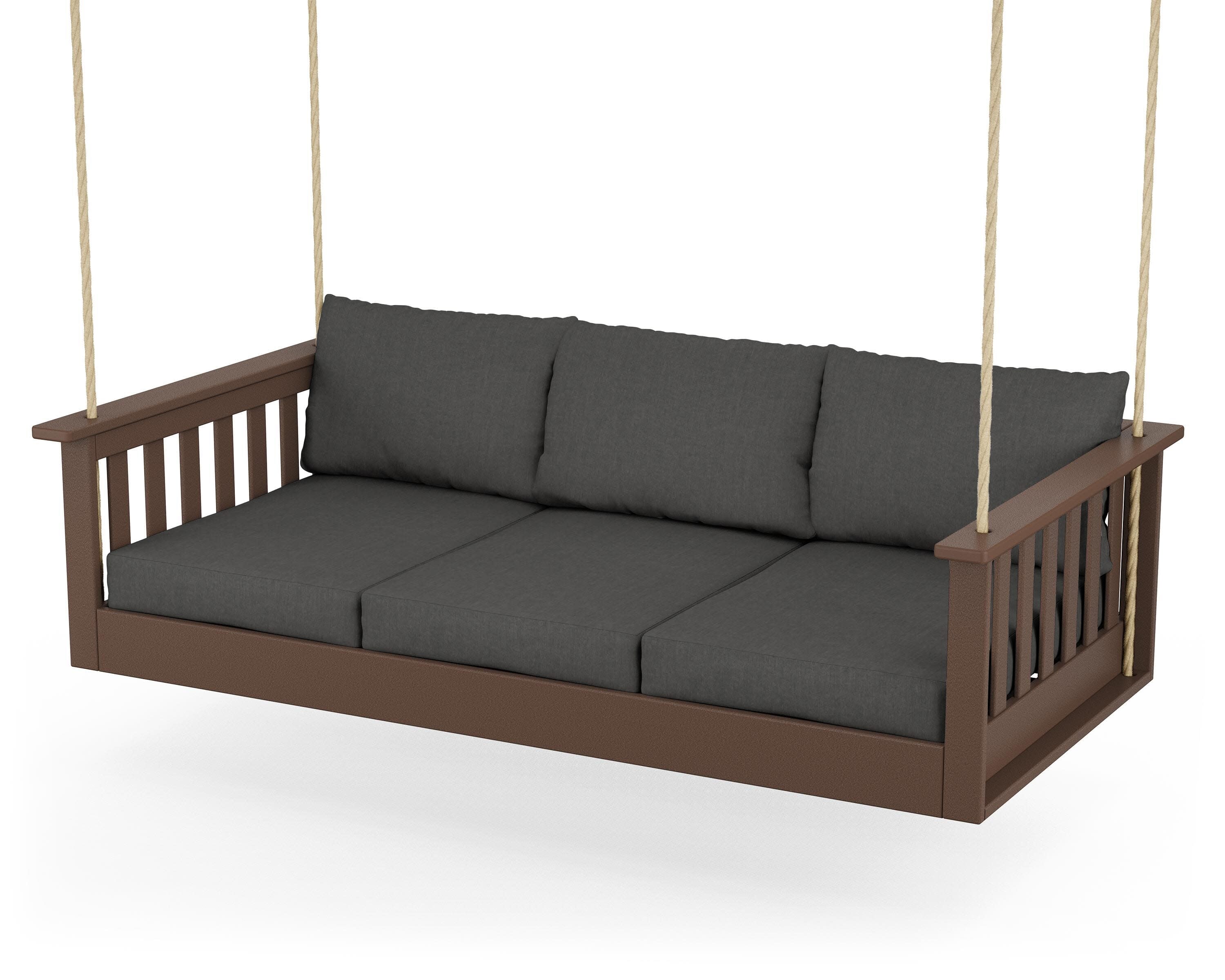 Vineyard Daybed Swing in Mahogany / Spectrum Carbon