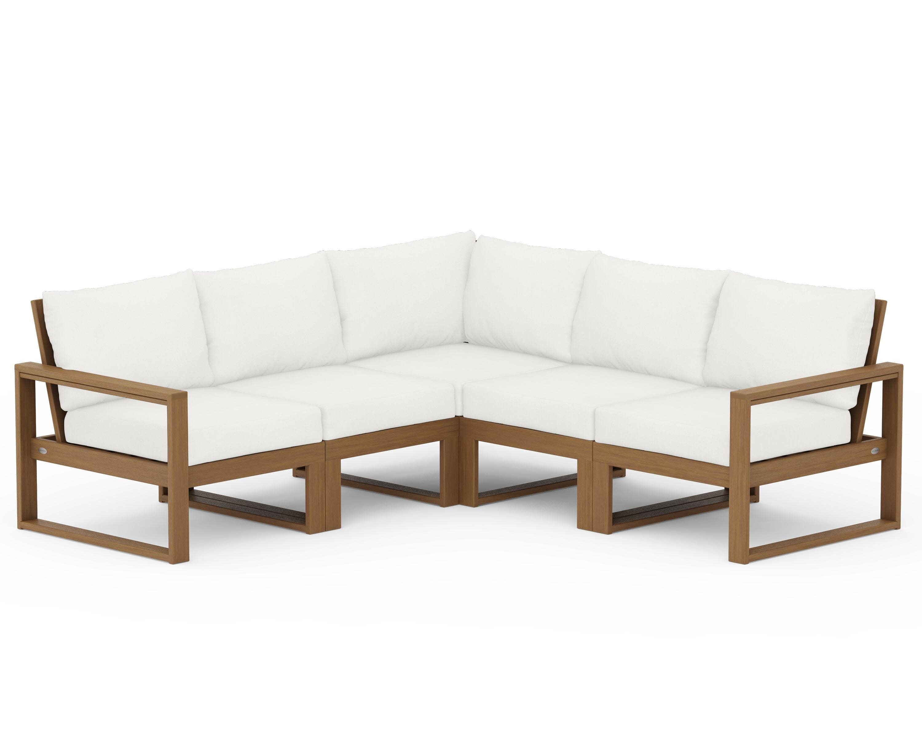 EDGE 5-Piece Modular Deep Seating Set in Natural / Natural Linen