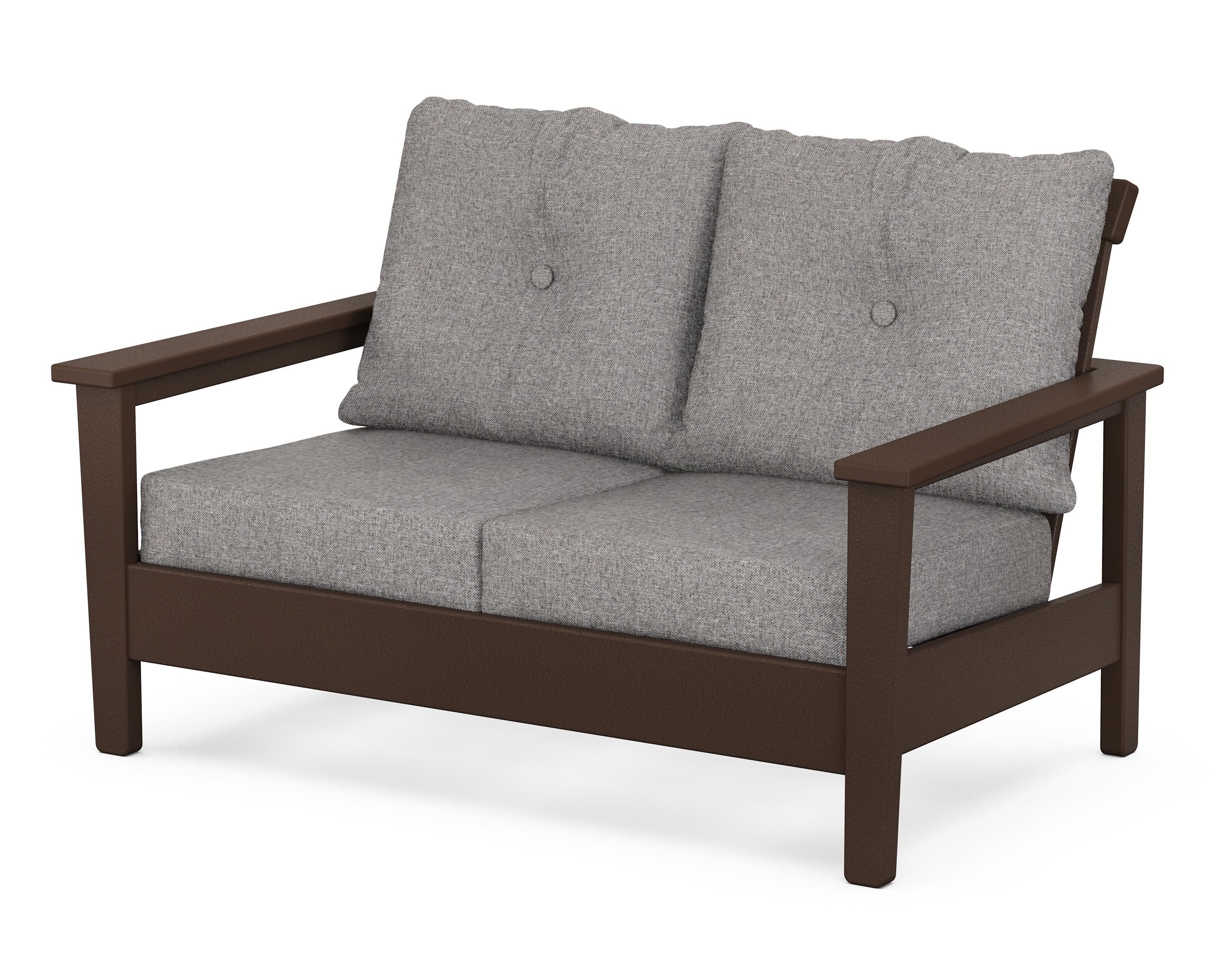 Prescott Deep Seating Loveseat in Mahogany / Grey Mist