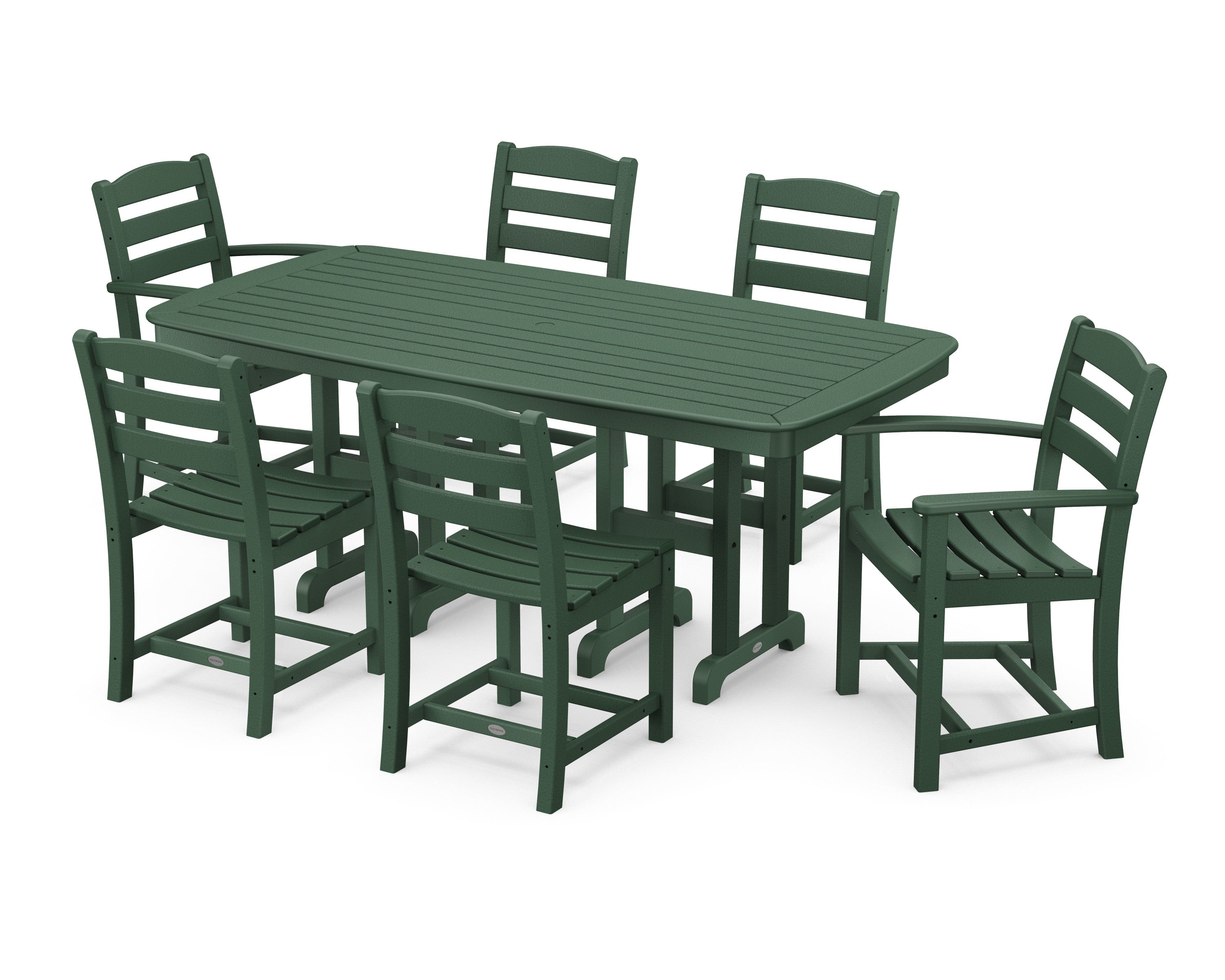 La Casa Caf 7-Piece Dining Set in Green