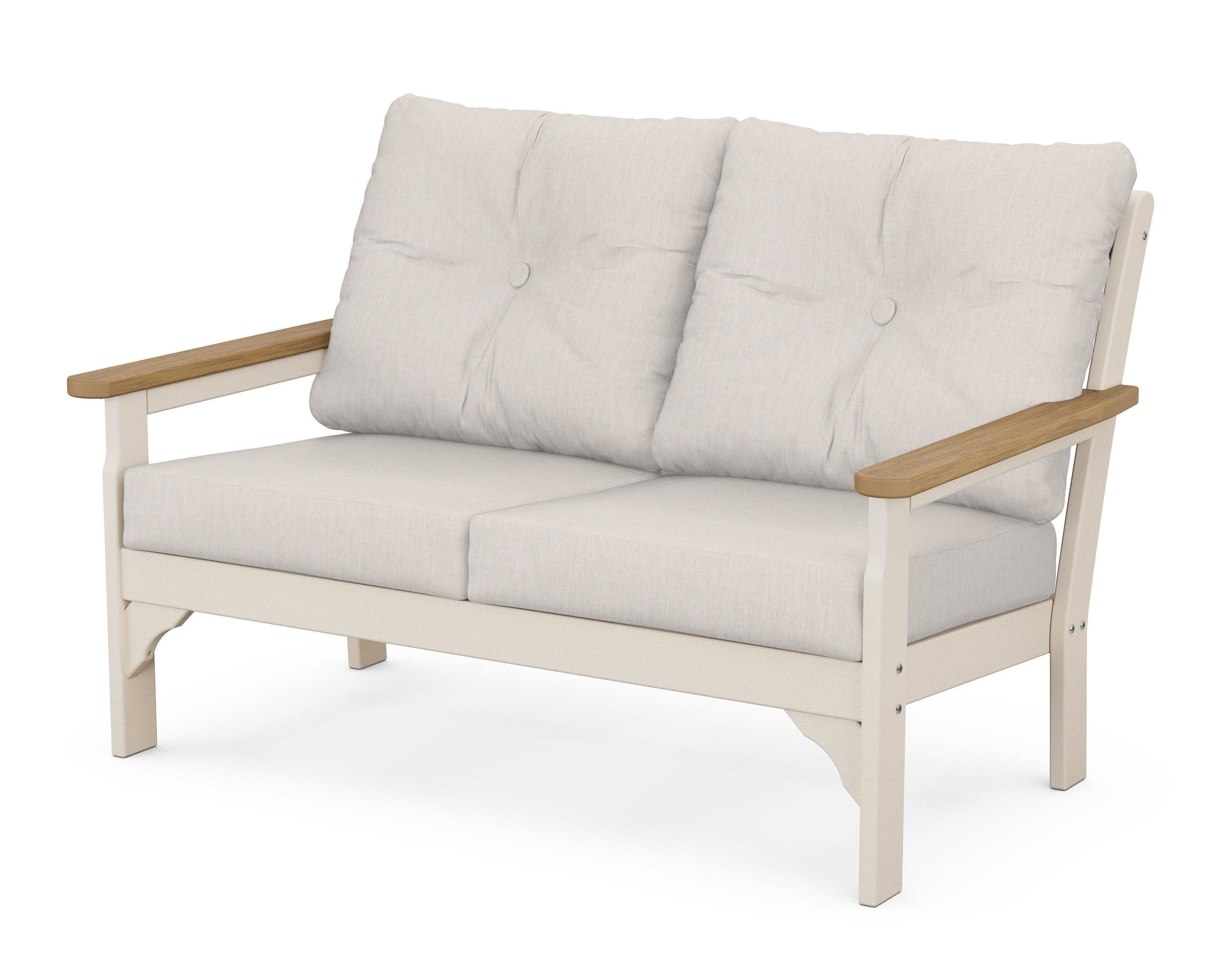 Vineyard Deep Seating Loveseat in Sand / Natural / Cast Ash