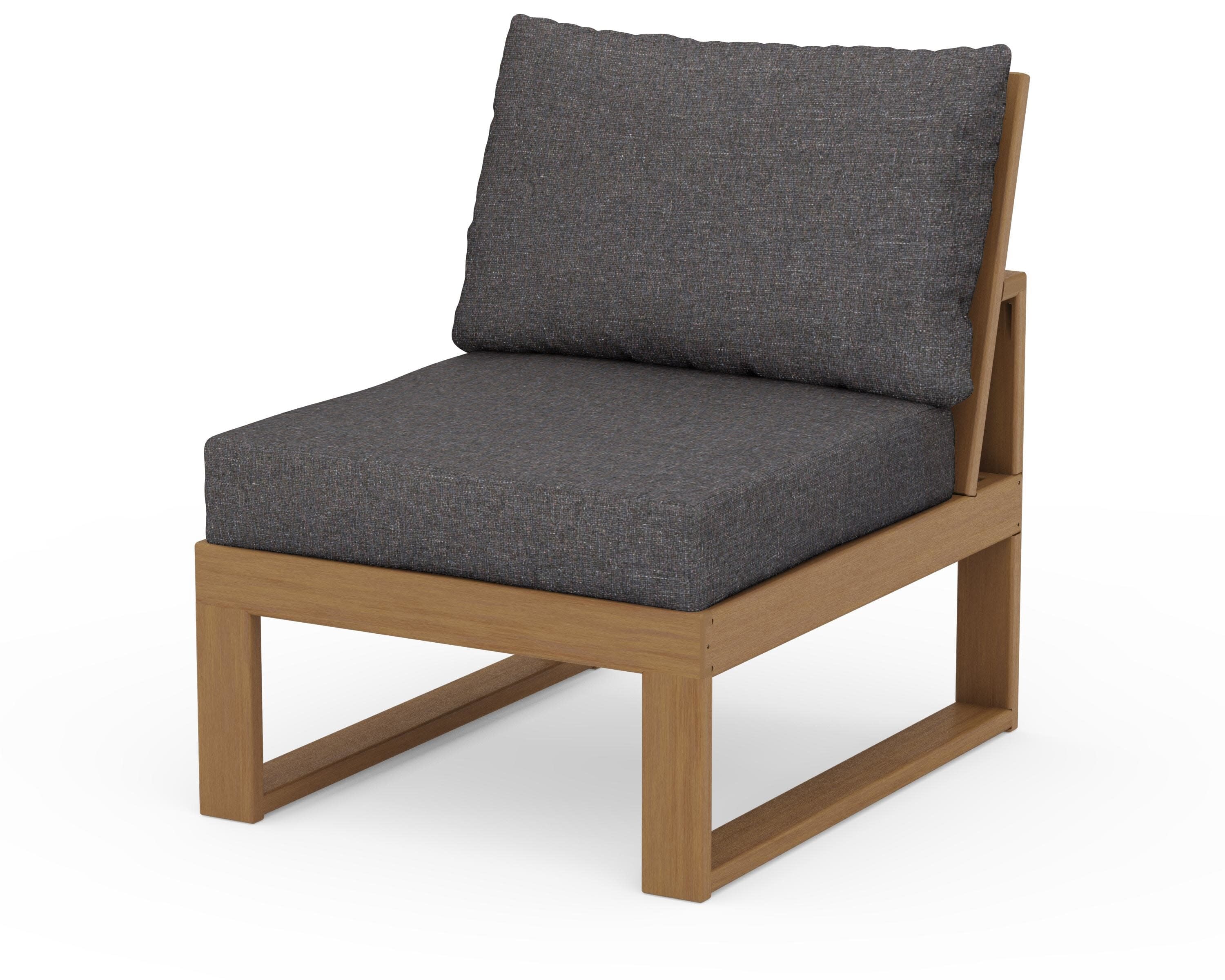 Modular Armless Chair in Natural / Ash Charcoal