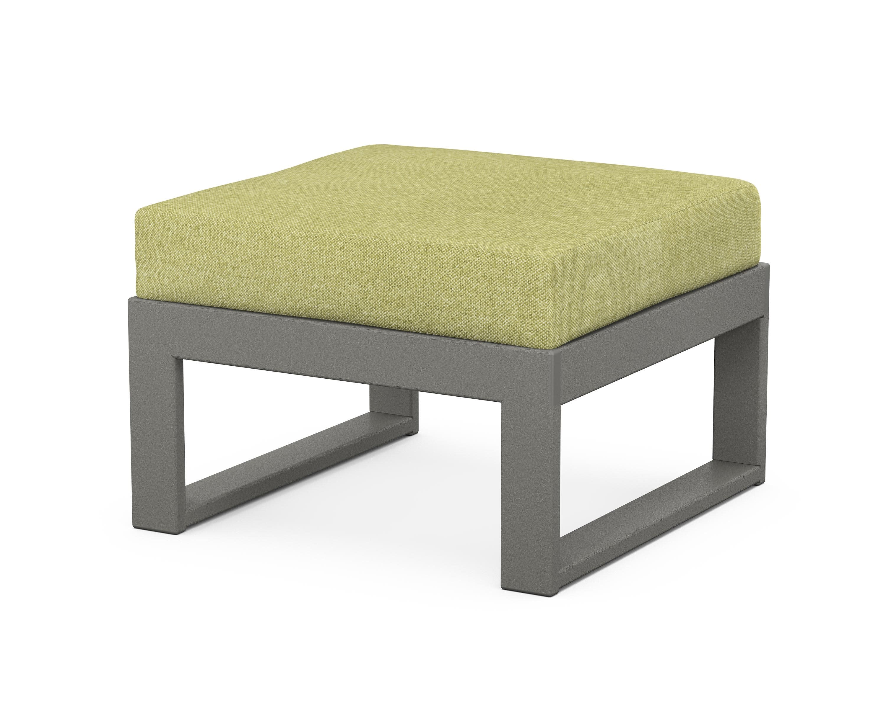 Modular Ottoman - Modern in Slate Grey / Chartreuse Boucle
