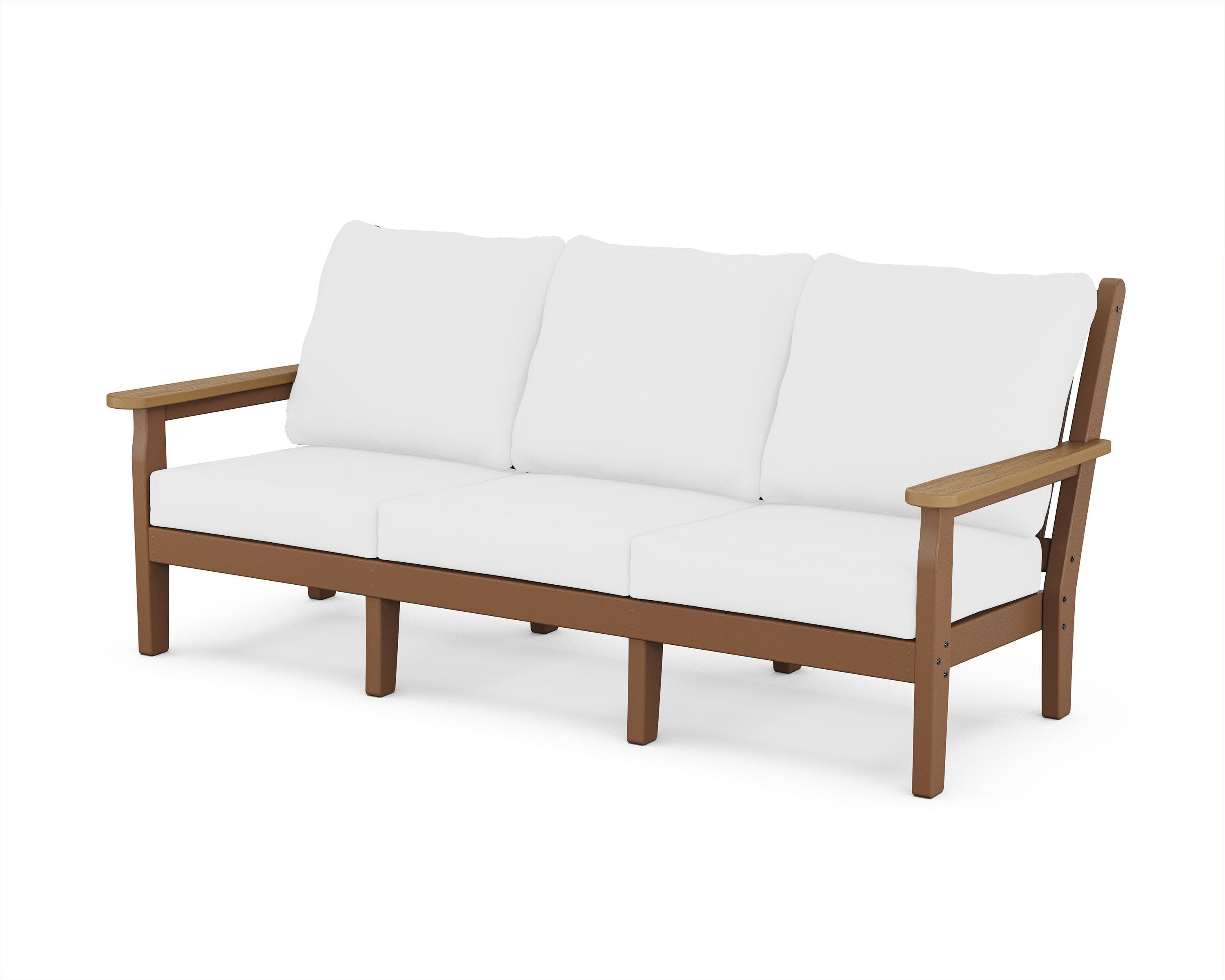Chippendale Deep Seating Sofa in Teak / Natural / Natural