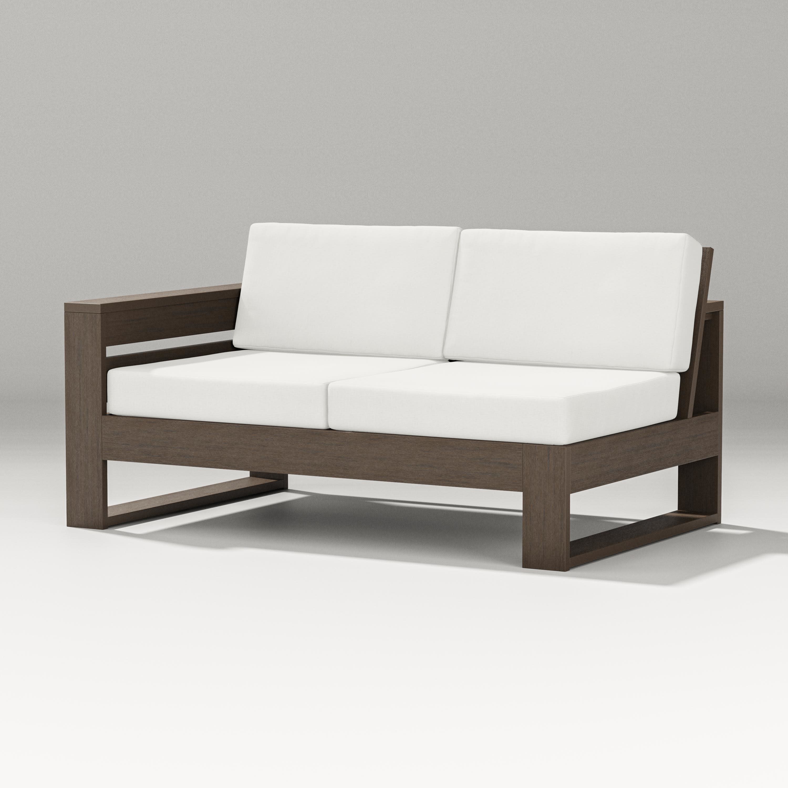 Latitude Modular Left Arm Loveseat in Kona / Natural Linen