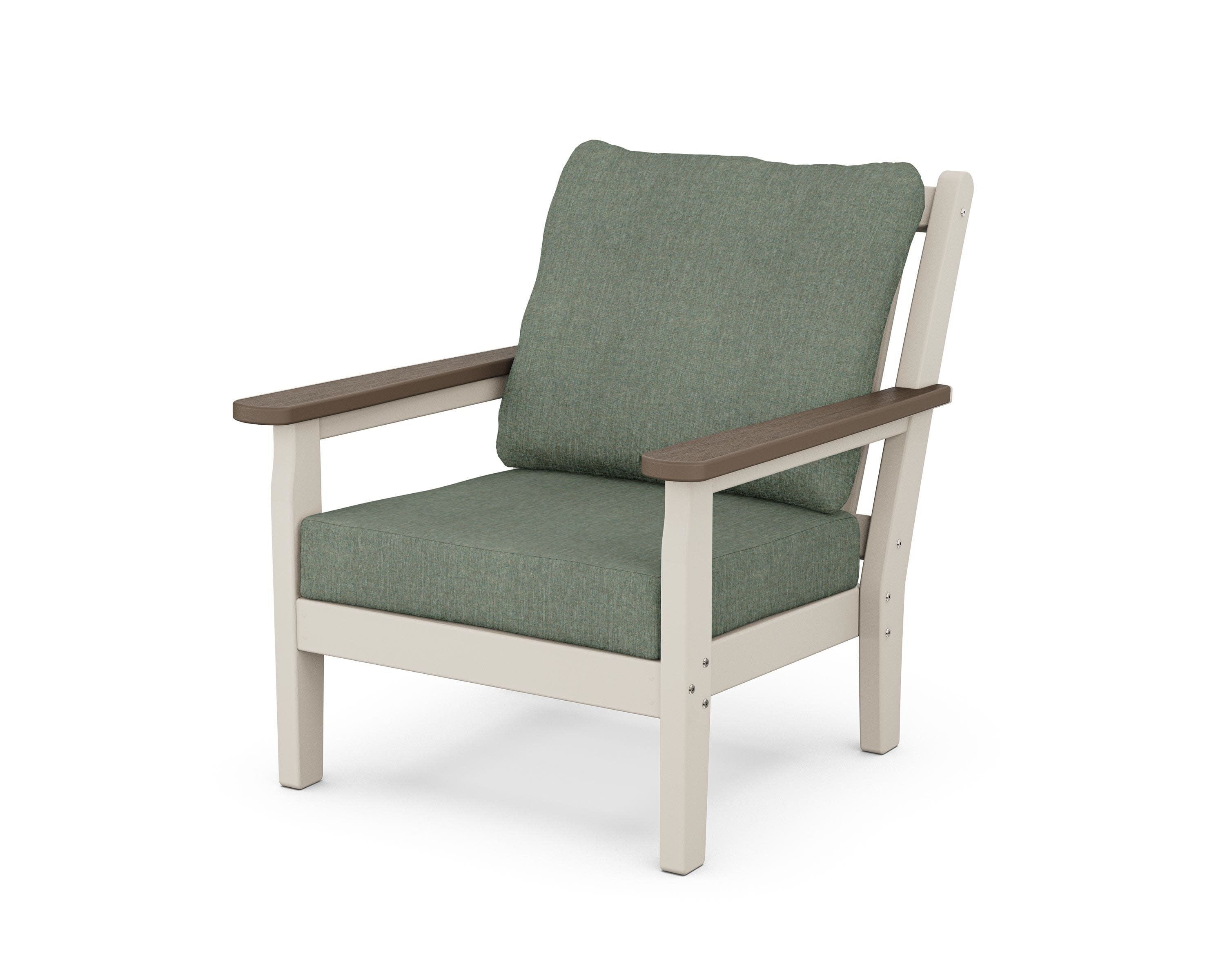 Chippendale Deep Seating Chair in Sand / Kona / Cast Sage