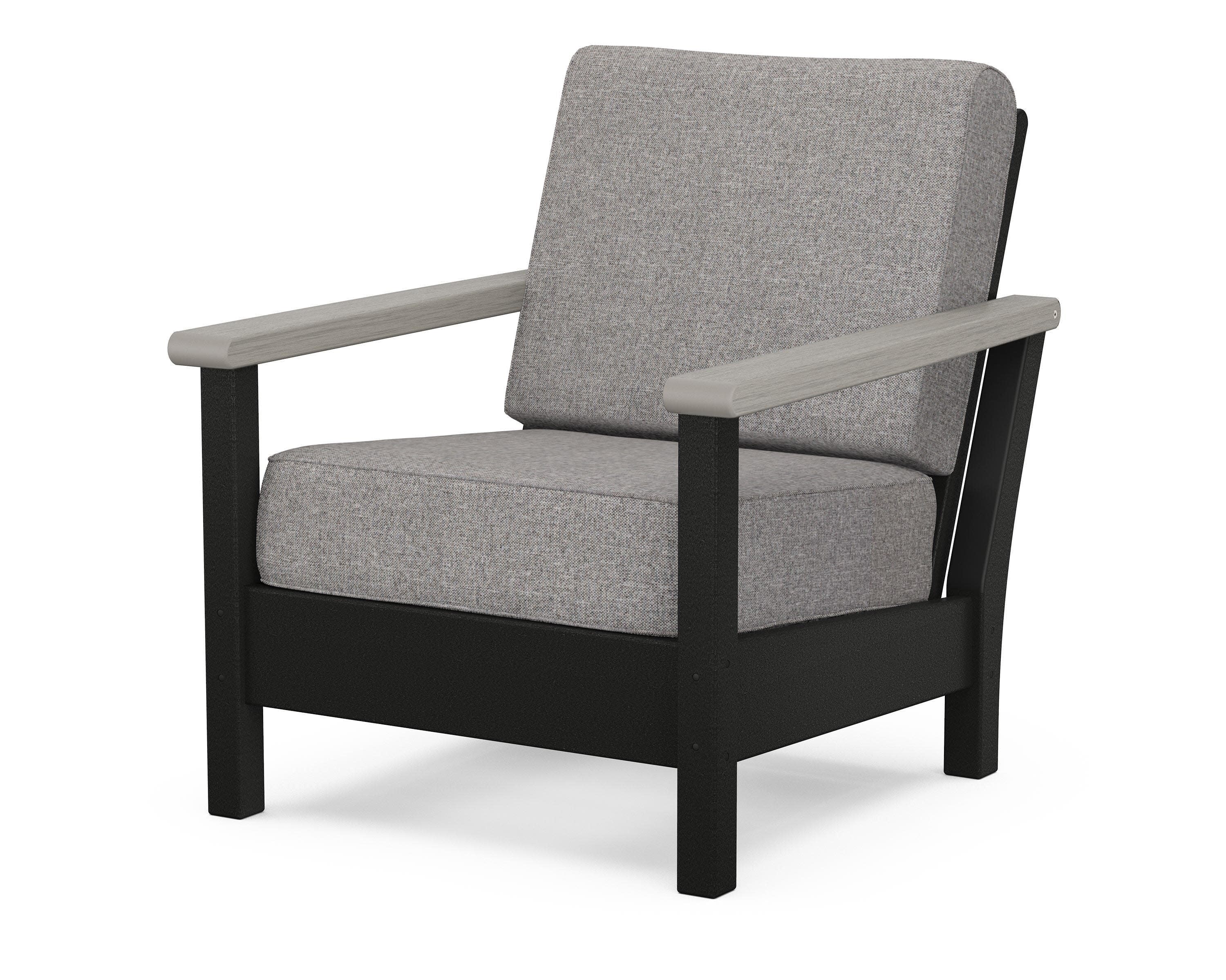 Harbour Deep Seating Chair in Black / Driftwood / Grey Mist
