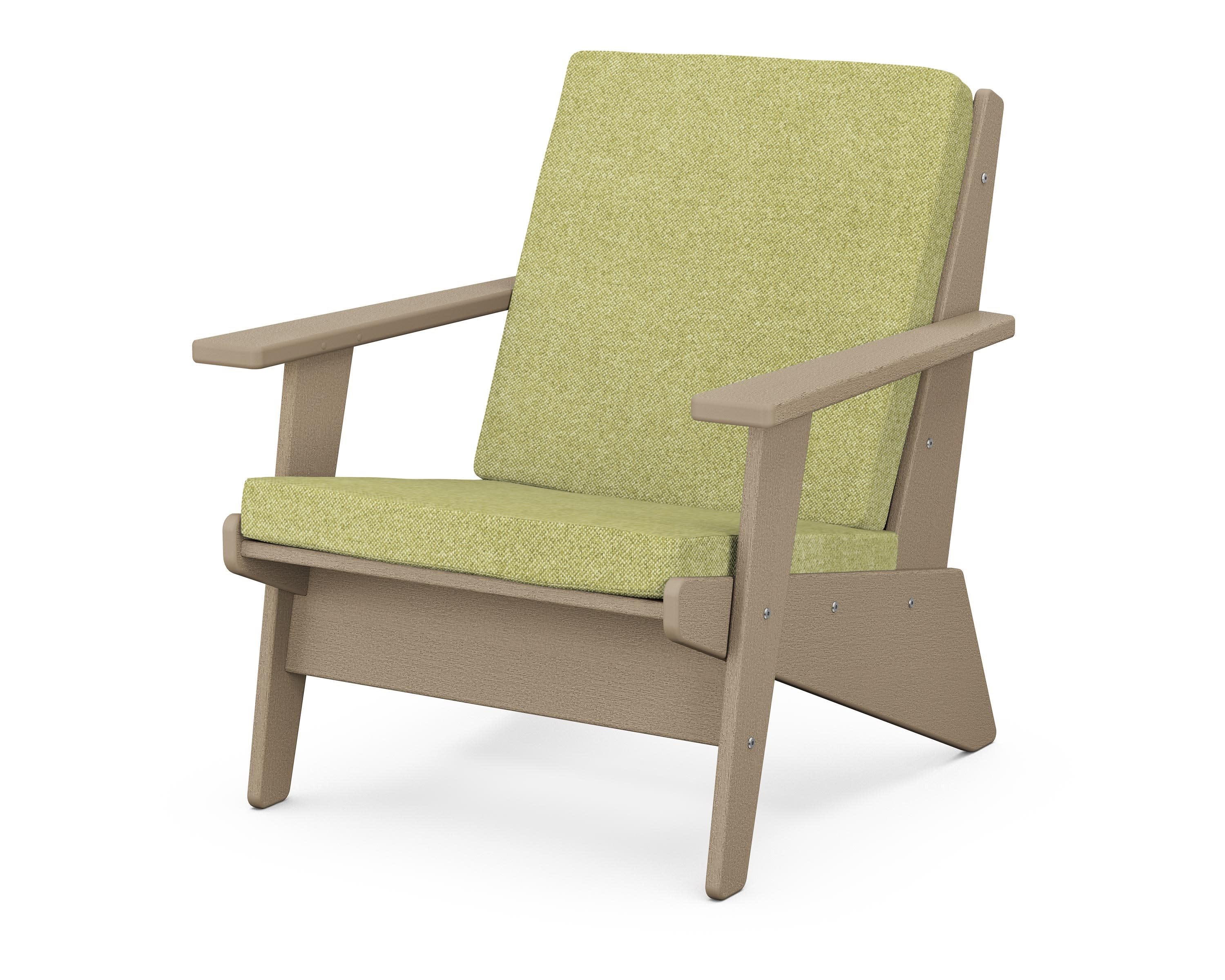 Riviera Modern Lounge Chair in Vintage Sahara / Chartreuse Boucle