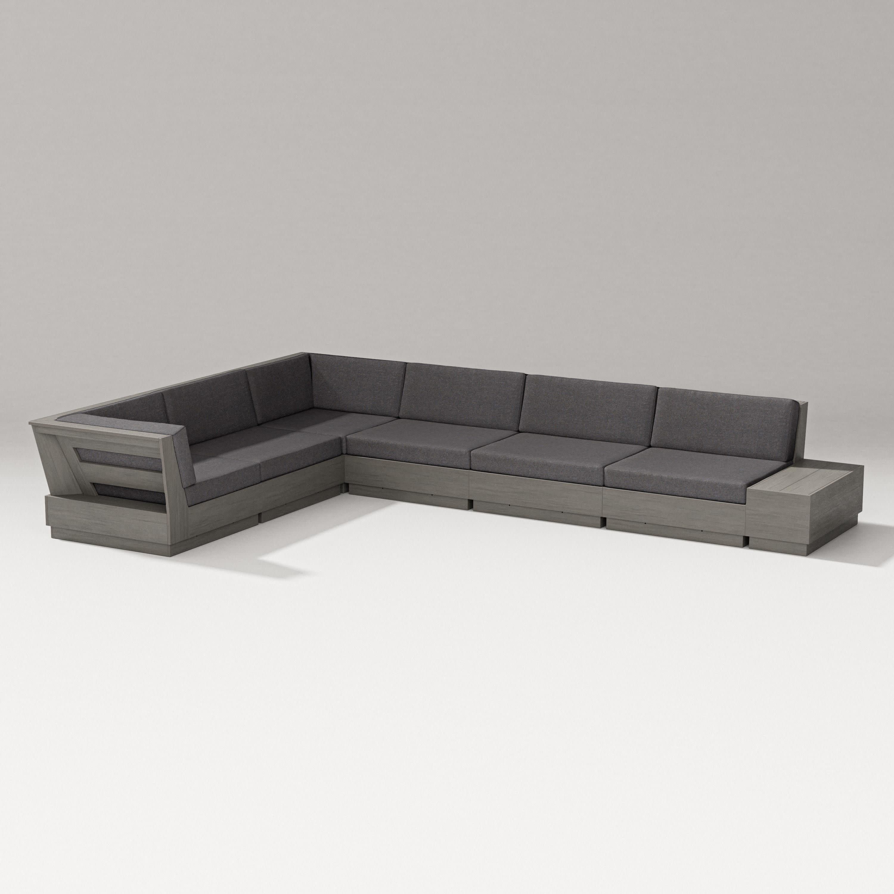 Elevate 7-Piece Corner Sectional in Driftwood / Ash Charcoal
