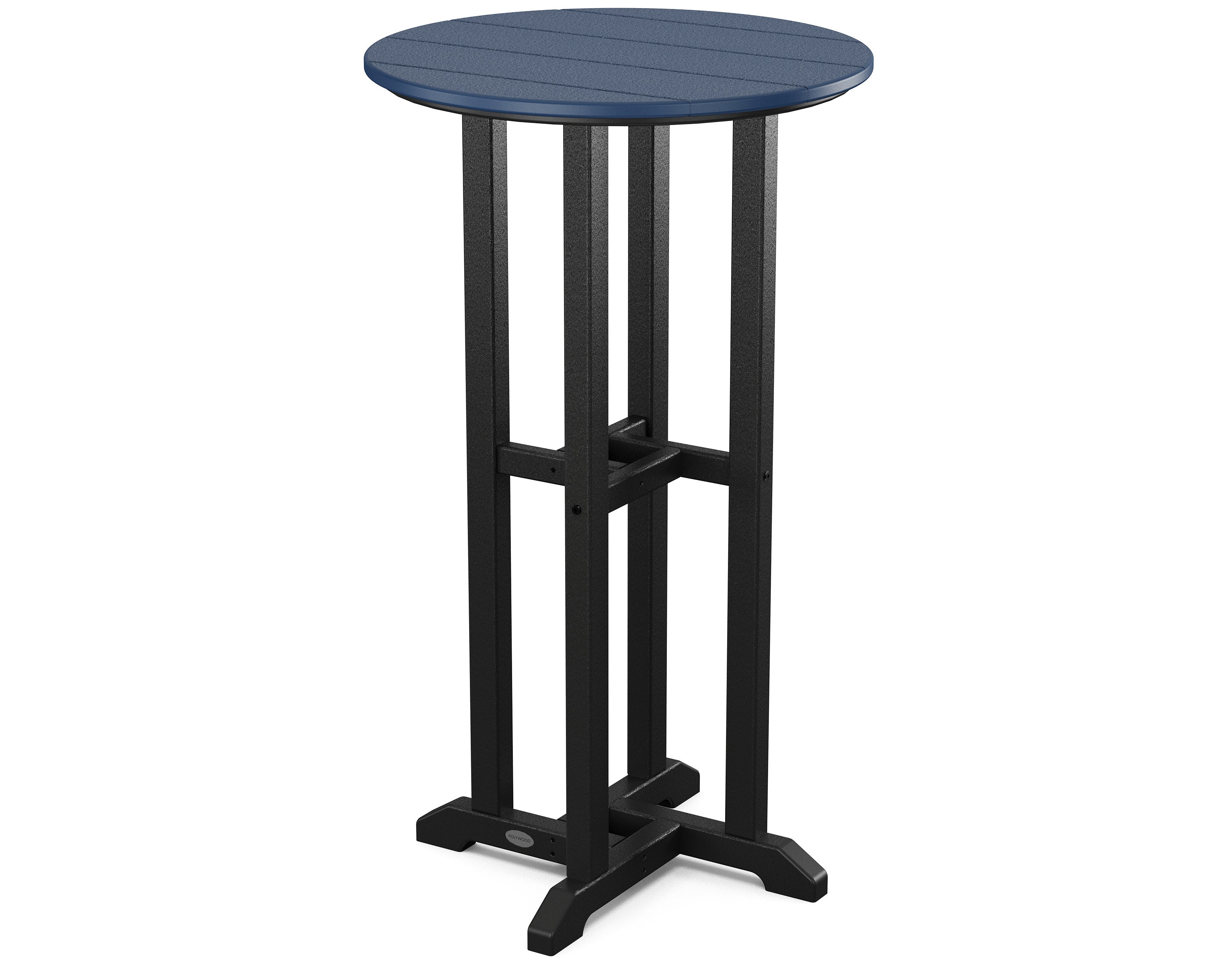 Contempo 24" Round Bar Table in Black / Navy